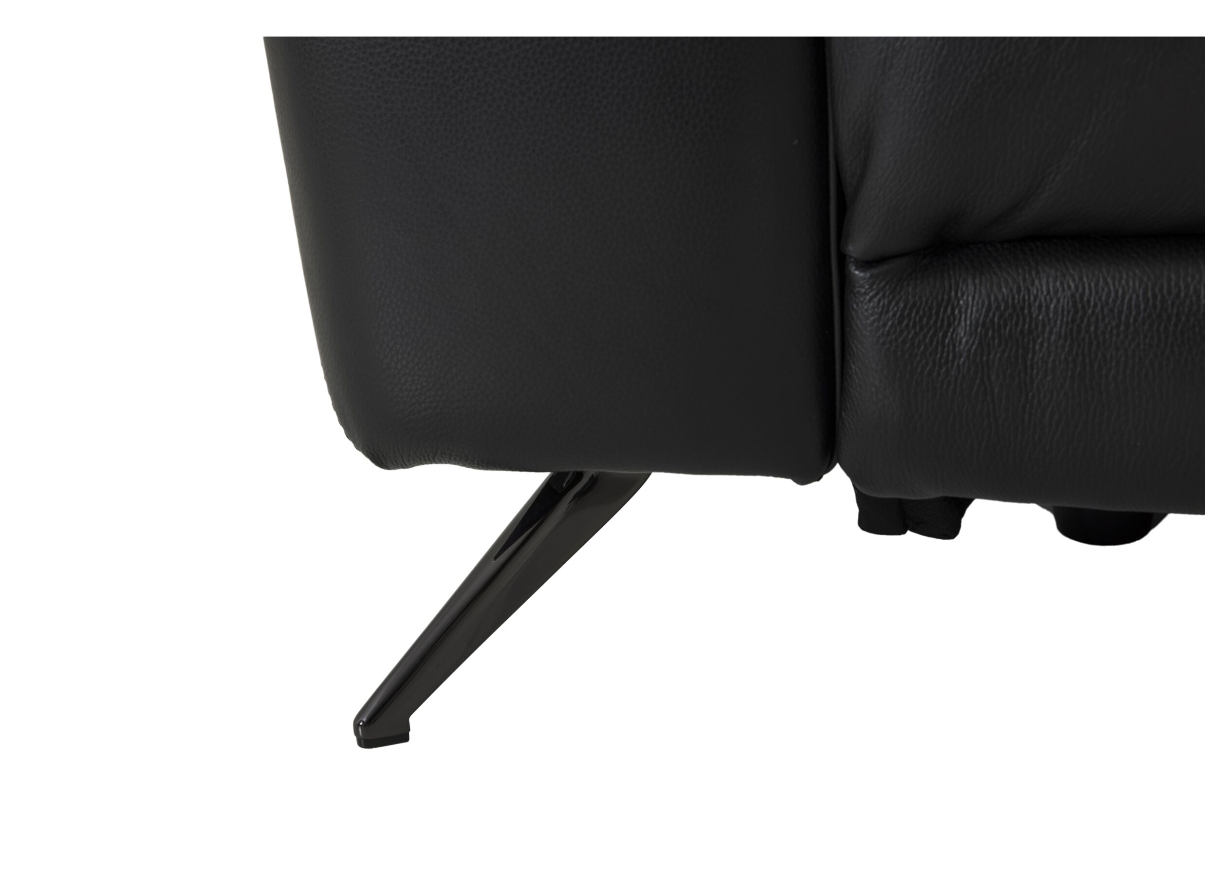 Canapé d'angle Billy 305x243cm - cuir - noir avec relax