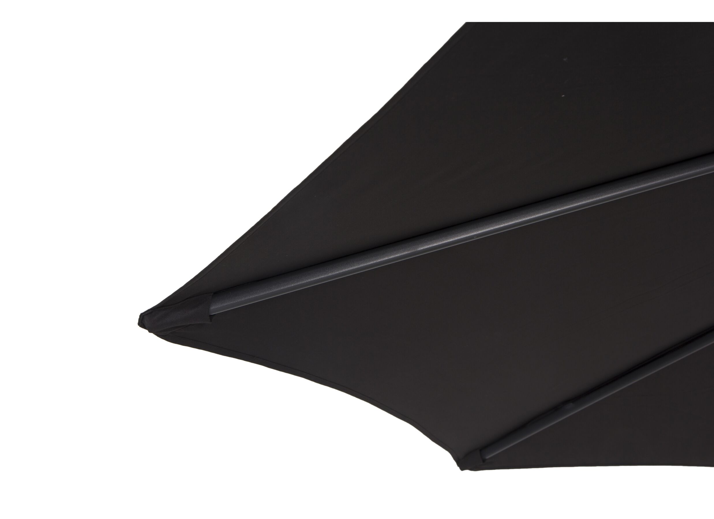 Detailfoto - Parasol Nerissa Ø350cm zwart met beschermhoes