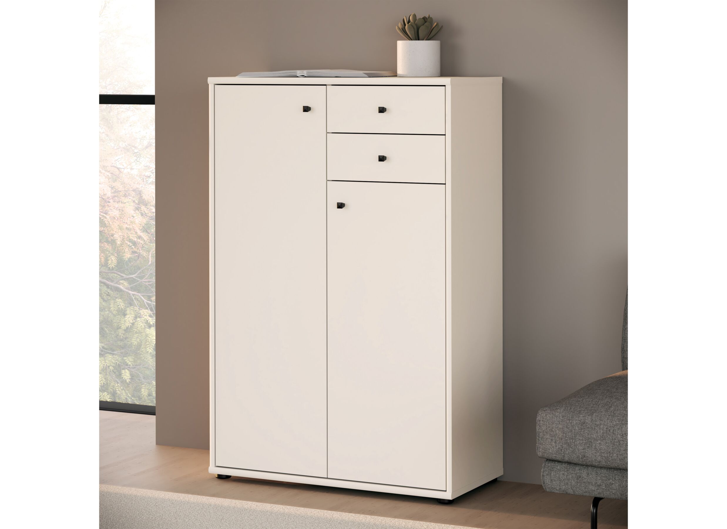 Foto ambiance - Commode Topic 74x35x111cm - décor - cashmere