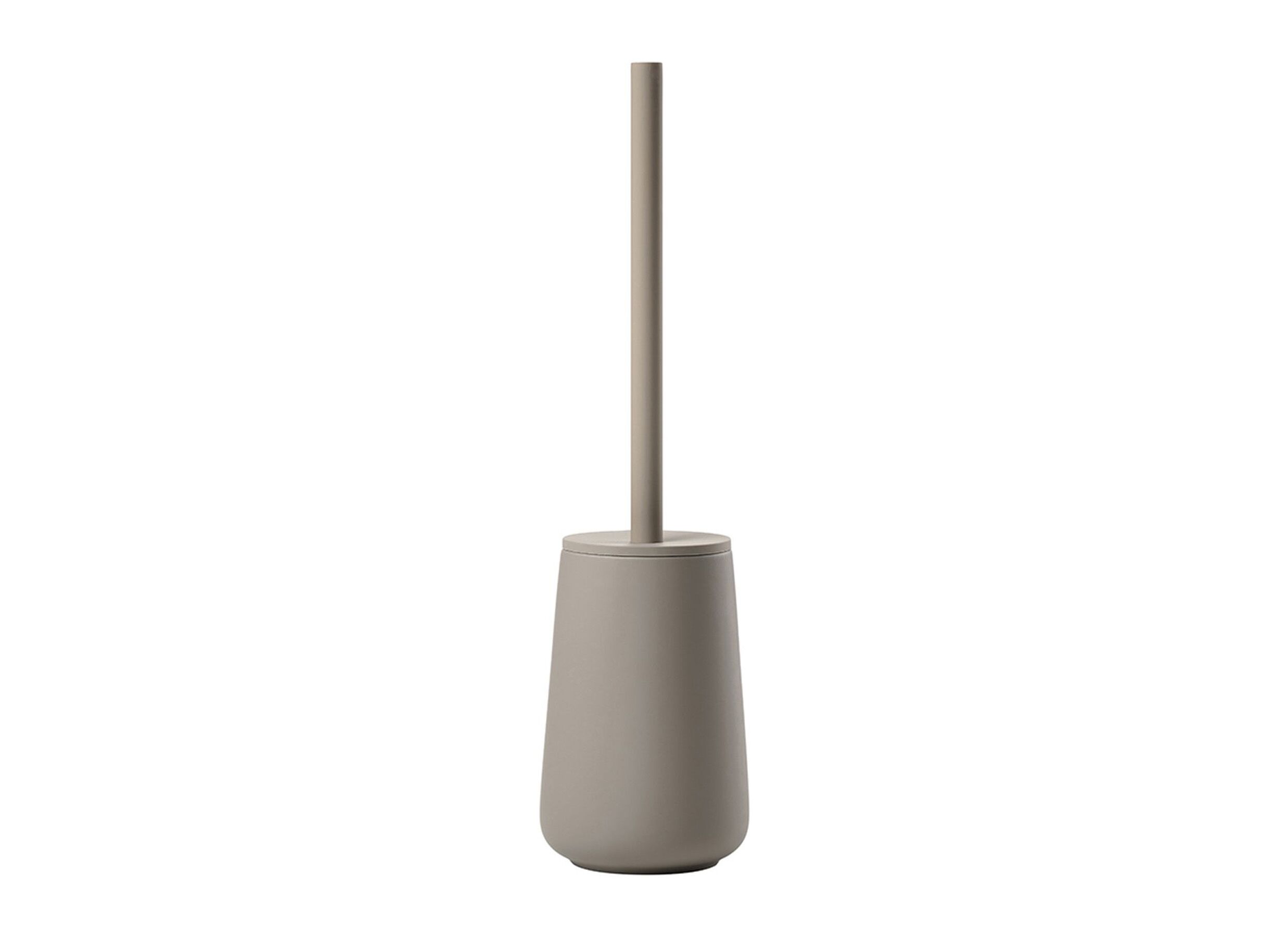 Wc-borstel Ø10x37cm - keramiek & kunststof - taupe - Brosse wc Ø10x37cm - céramique et plastique - taupe