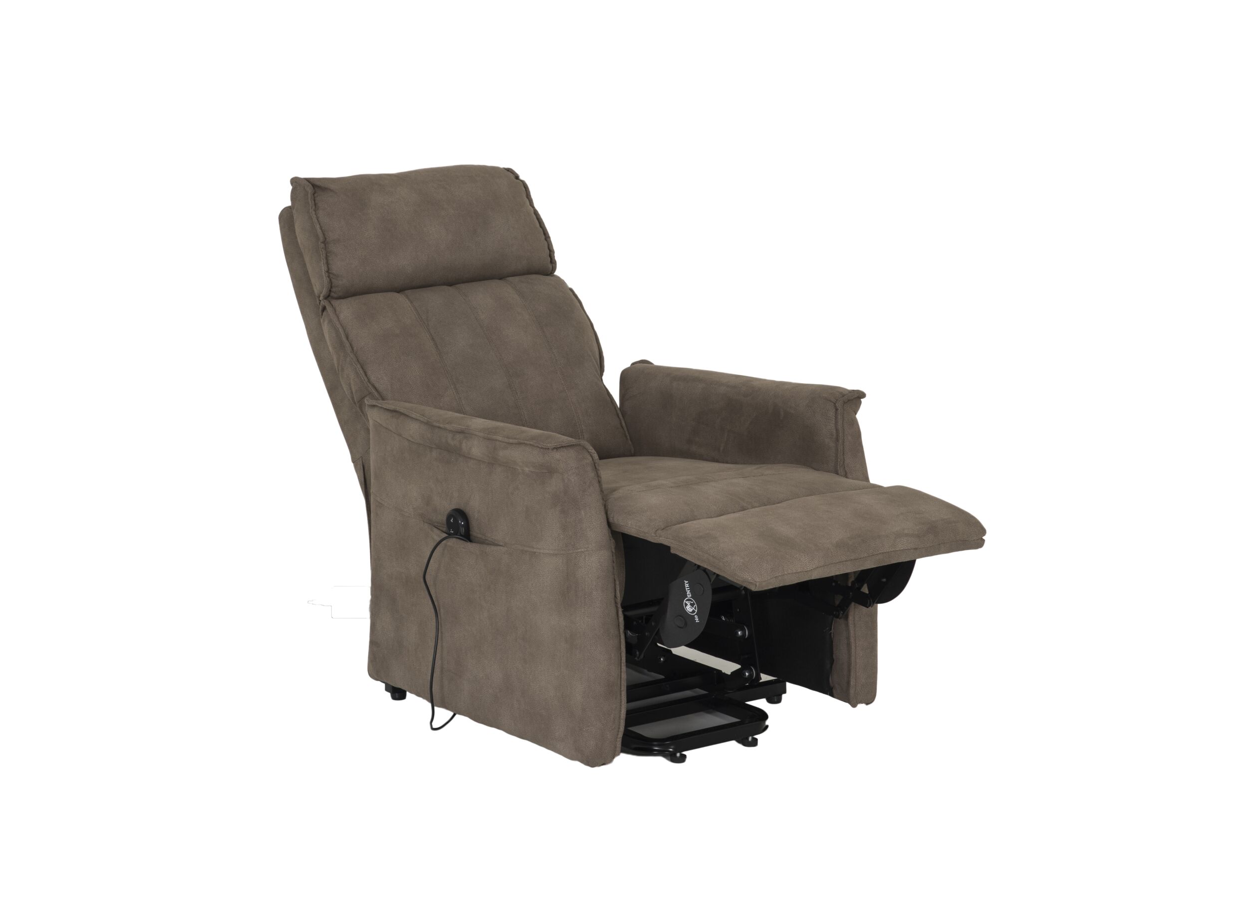 Relaxzetel Veneta elektrisch stof bruin