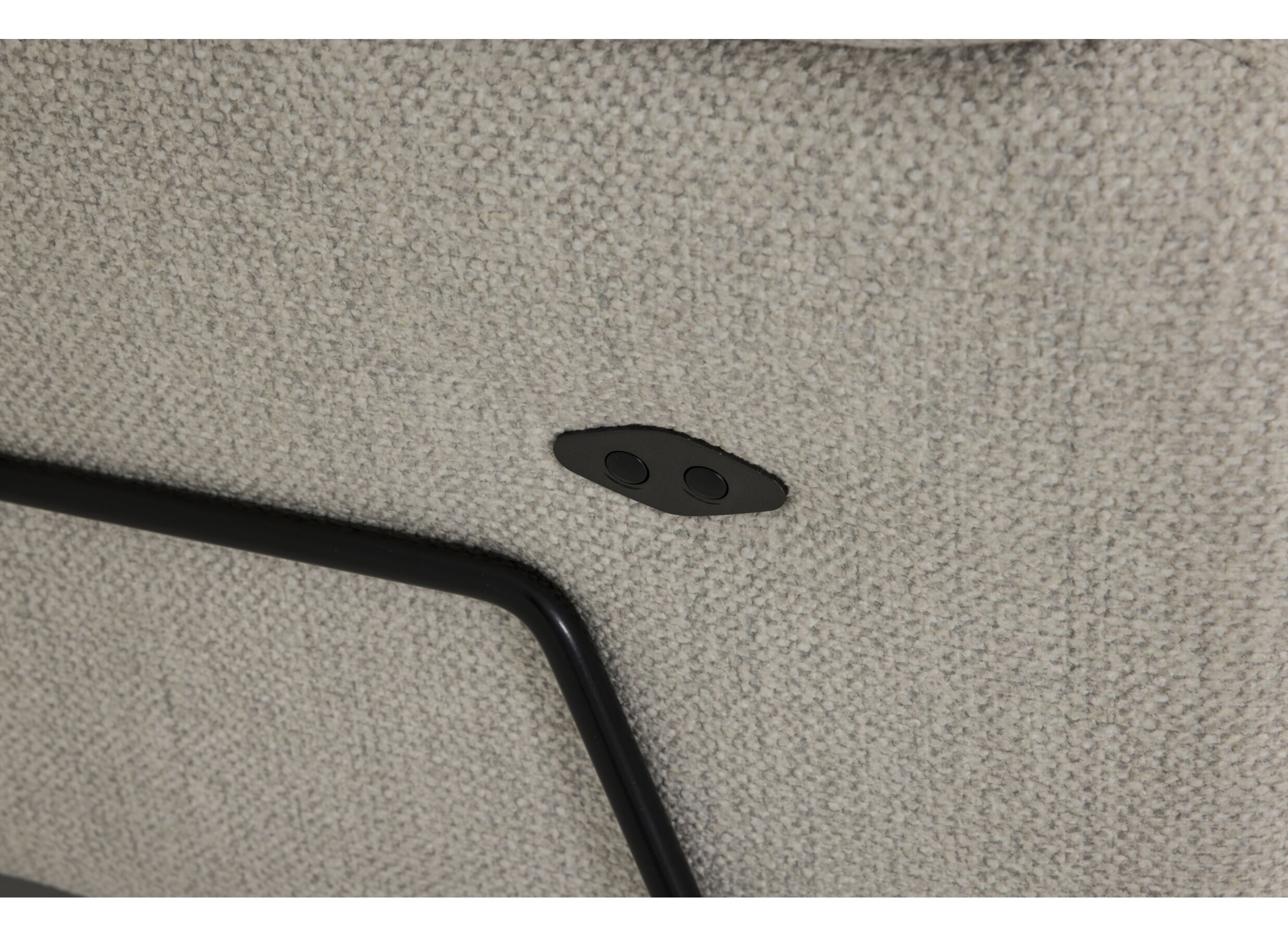Detail - Canapé d'angle Oltens 281x228cm - tissu - beige avec relax