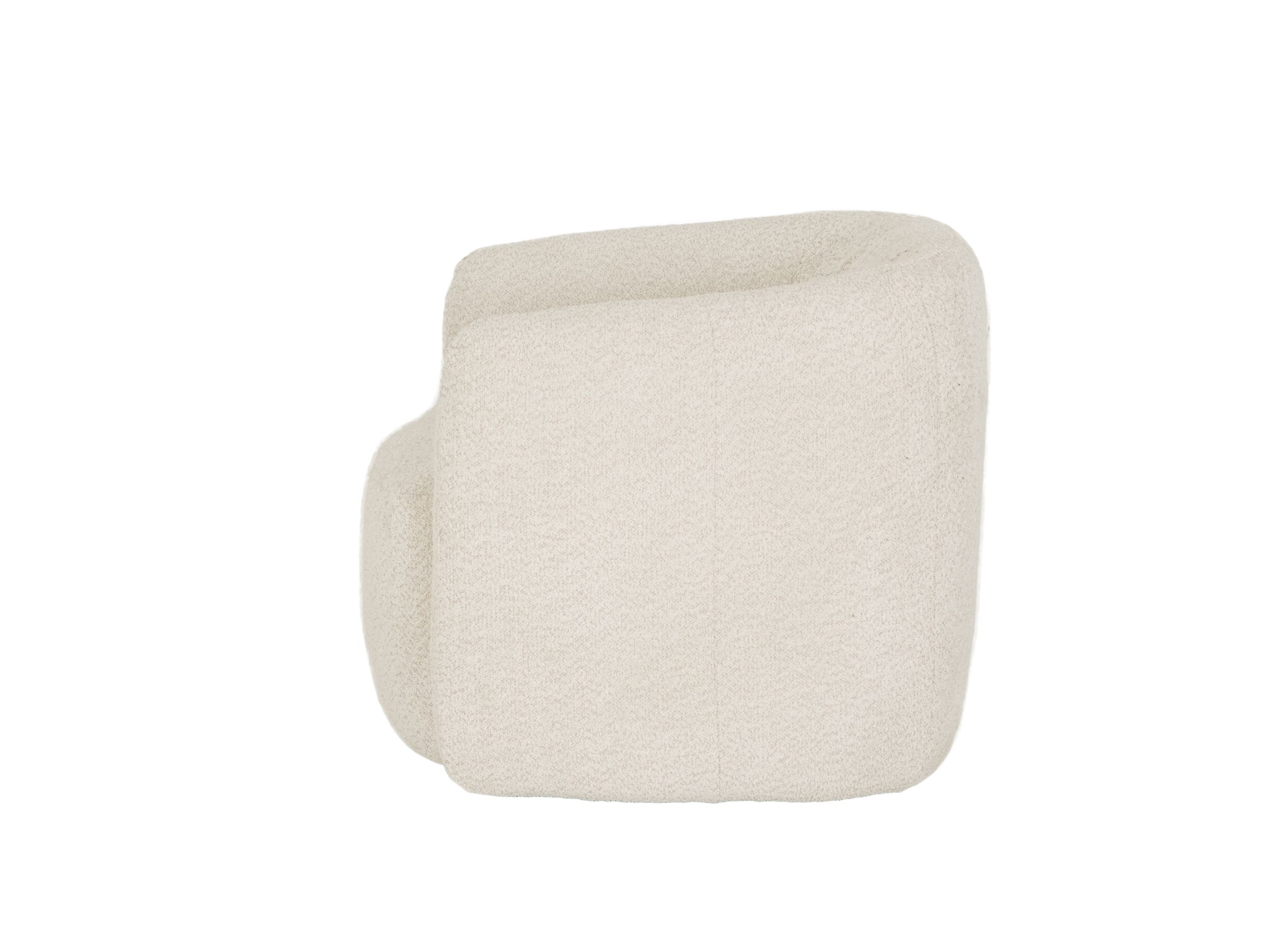Fauteuil pivotant Alken 87x87x77cm - bouclé - beige