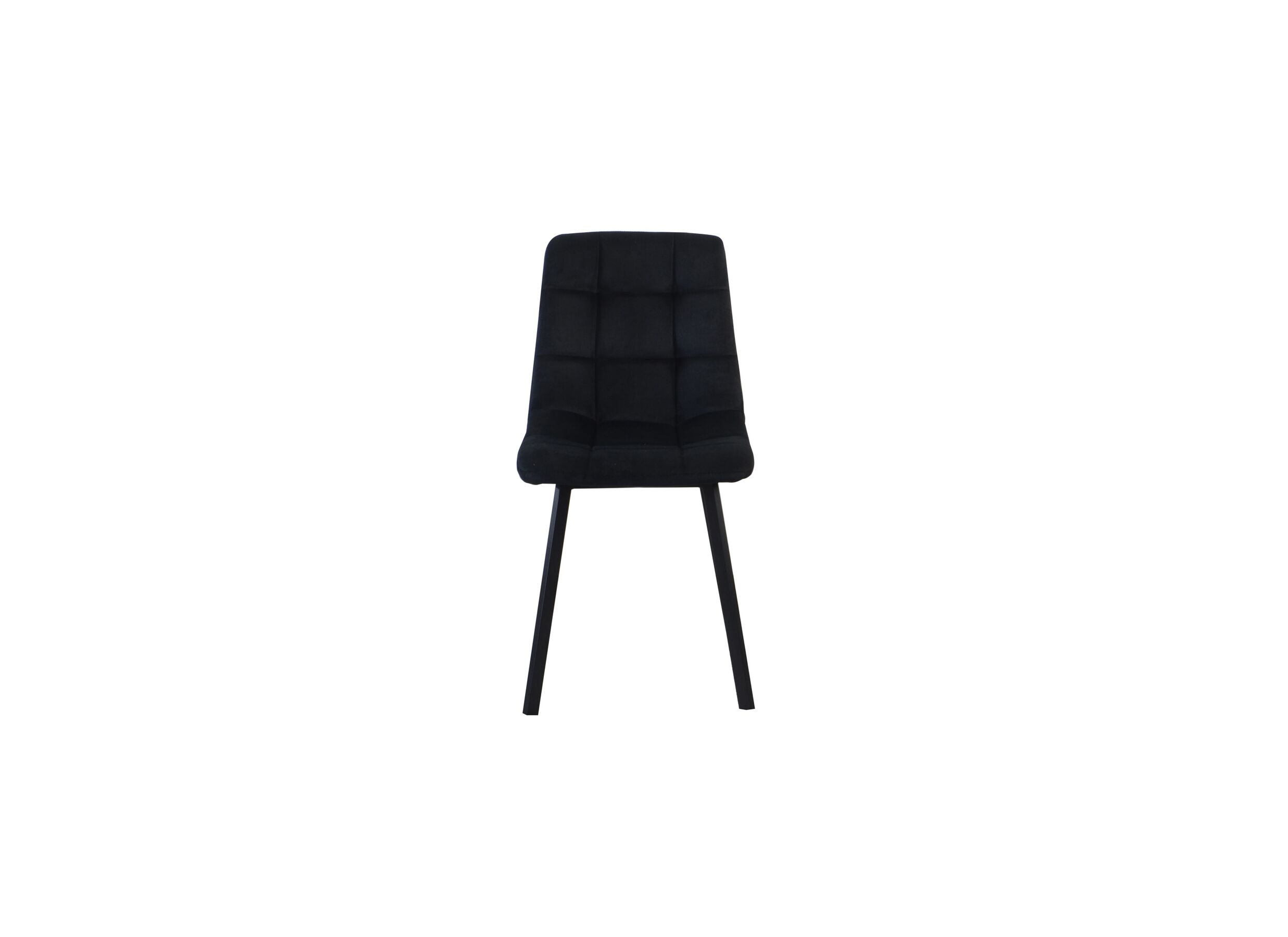 Overzichtsfoto - Stoel Runner 44x54x87cm - fluweel - zwart