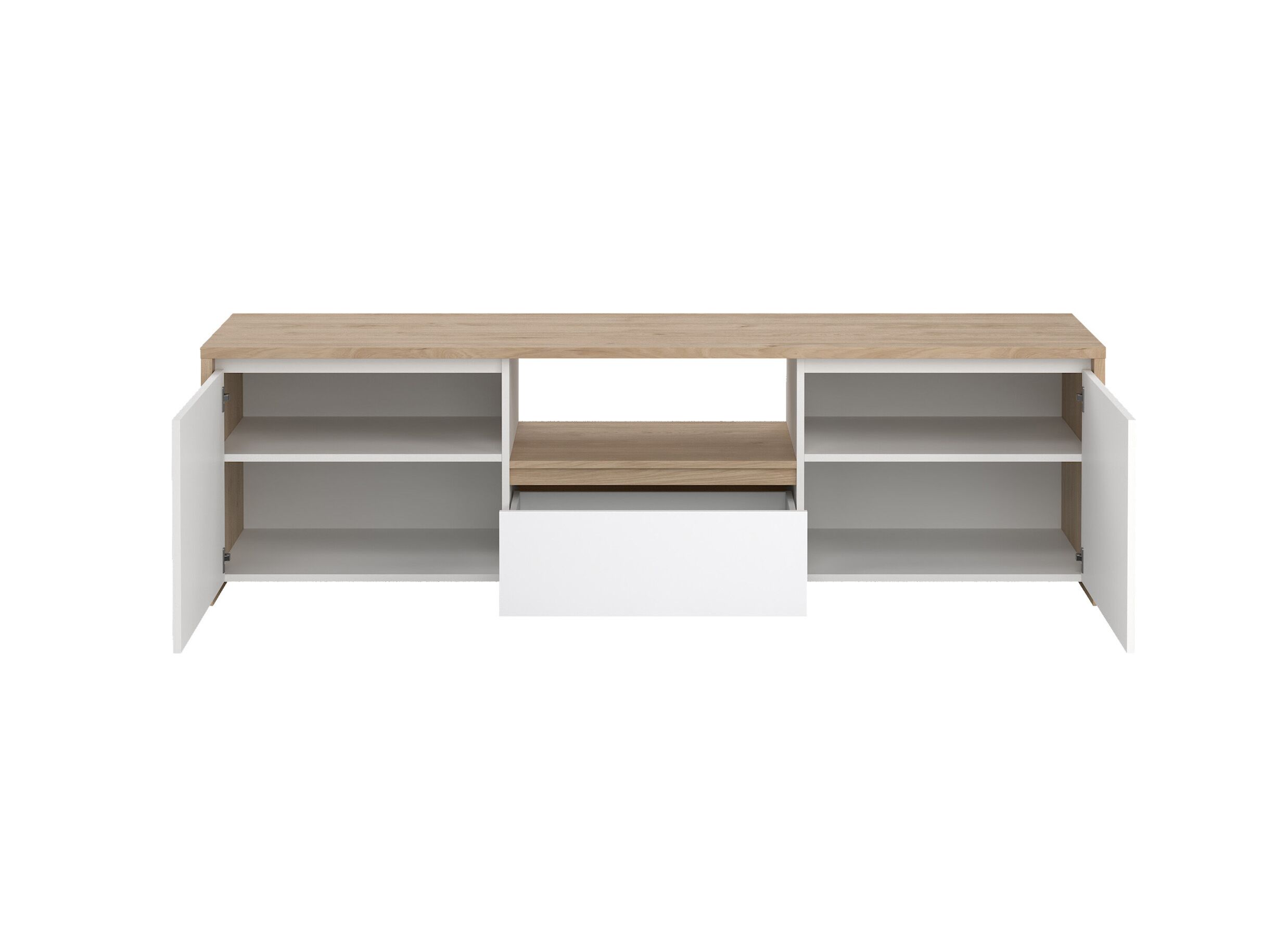 Indeling - Tv-meubel Next 179cm - decor - wit & jackson hickory