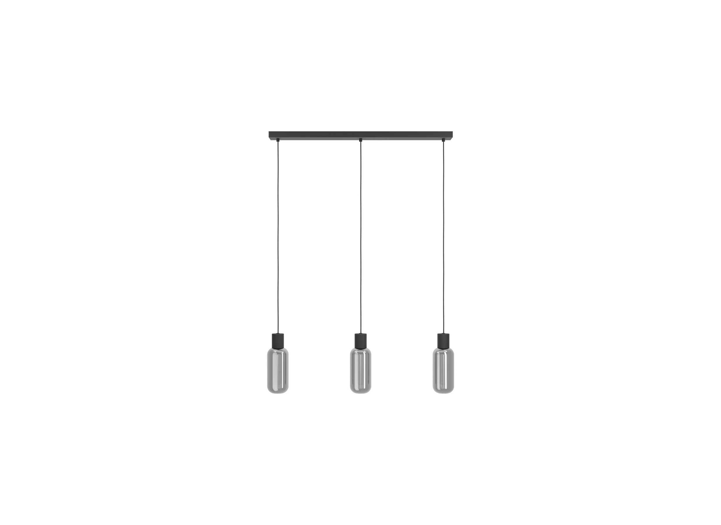 Aperçu - Suspension Maione 77x9cm 4W E27 acier noir