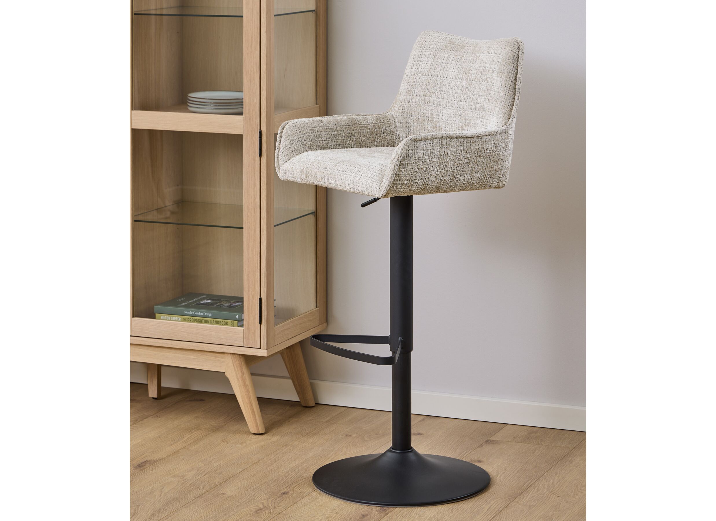 Foto ambiance - Chaise de bar HA64cm - tissu - beige