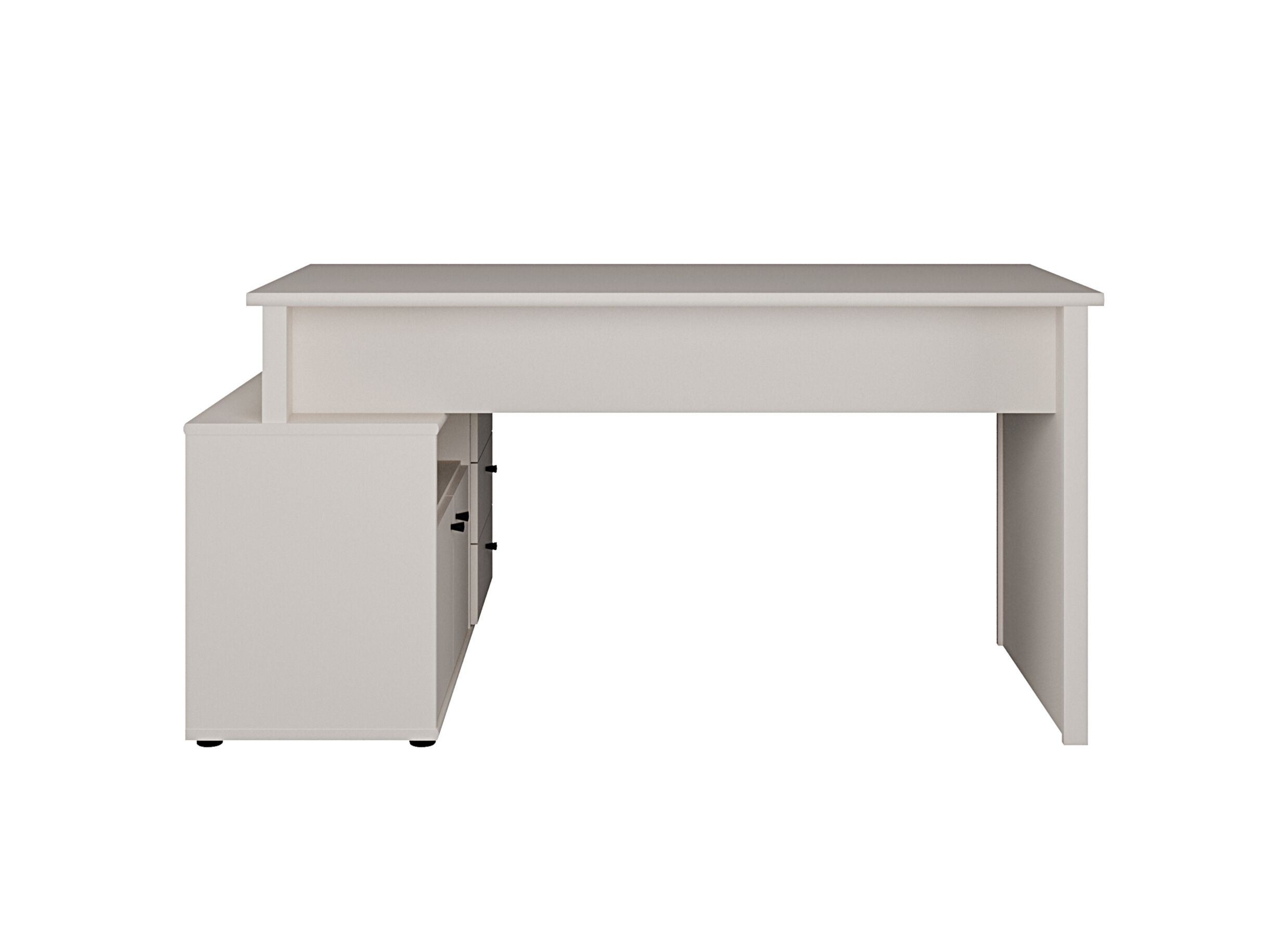 Aperçu - Bureau d'angle Topic avec tiroirs 151x121x75cm - décor - cashmere