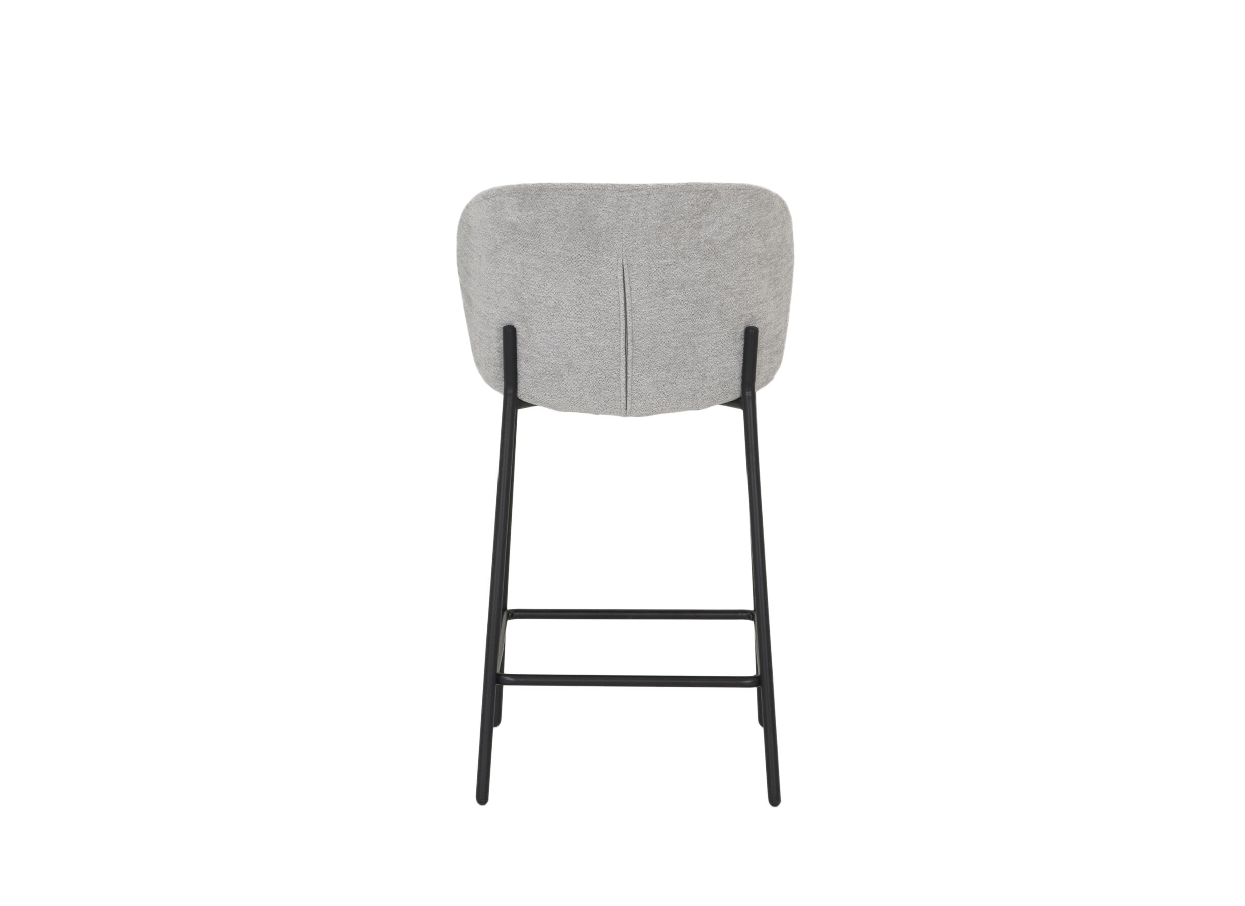 Overzichtsfoto - Barstoel Shell ZH65cm - stof - grijs