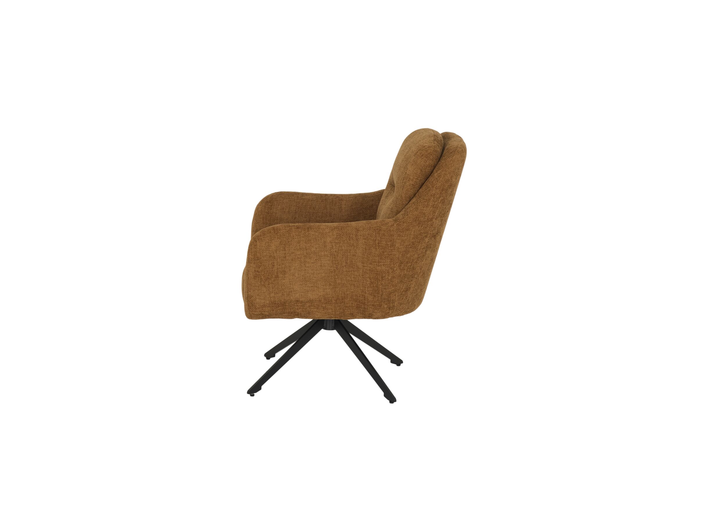 Aperçu - Fauteuil pivotant Skog 70x75x85cm - tissu - cognac