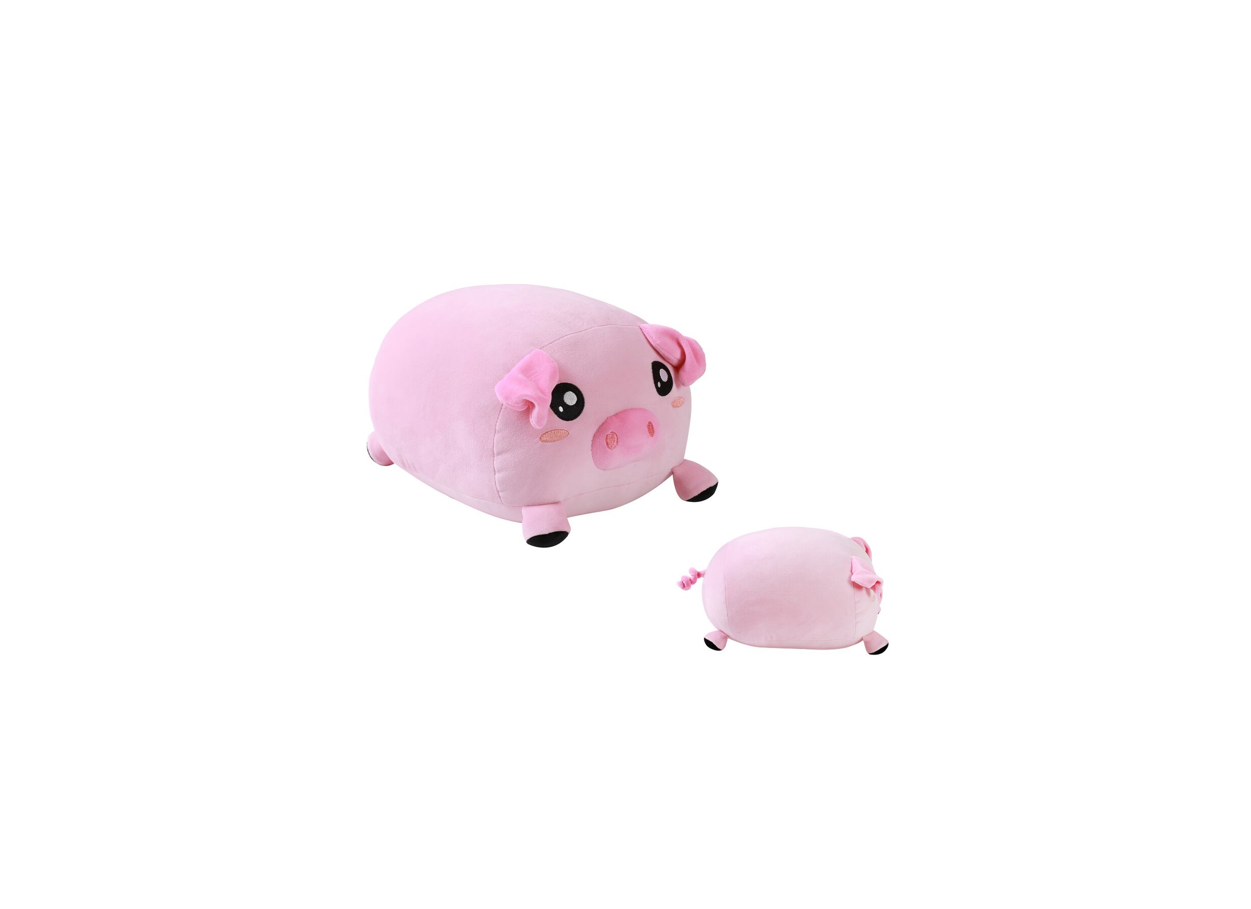 Kussen Piggy 33x28cm - stof - roze