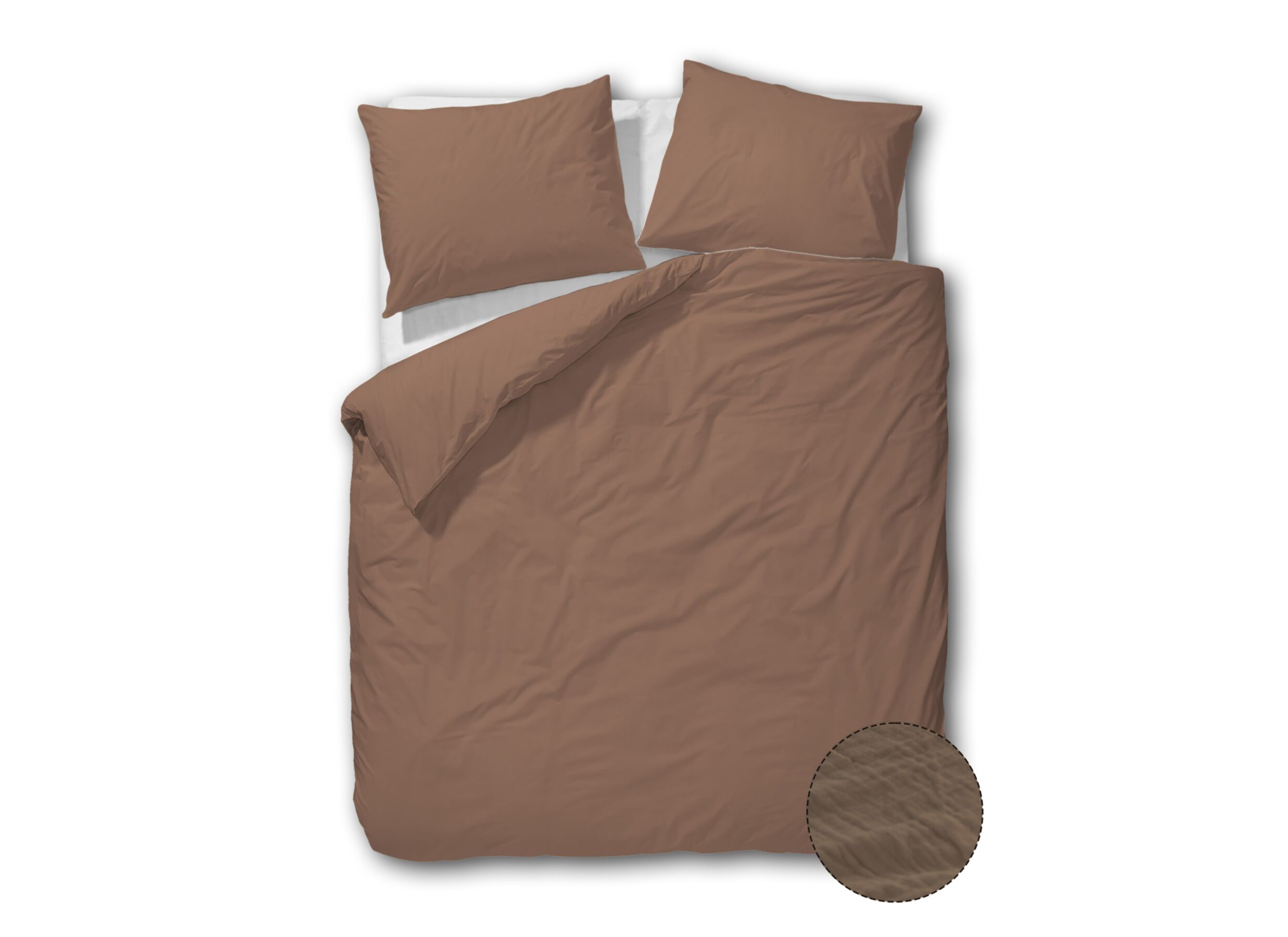 Dekbedovertrek 260x220/240cm - tetra katoen - mocaccino - Dekbedovertrek 260x220/240cm - tetra katoen - mocaccino