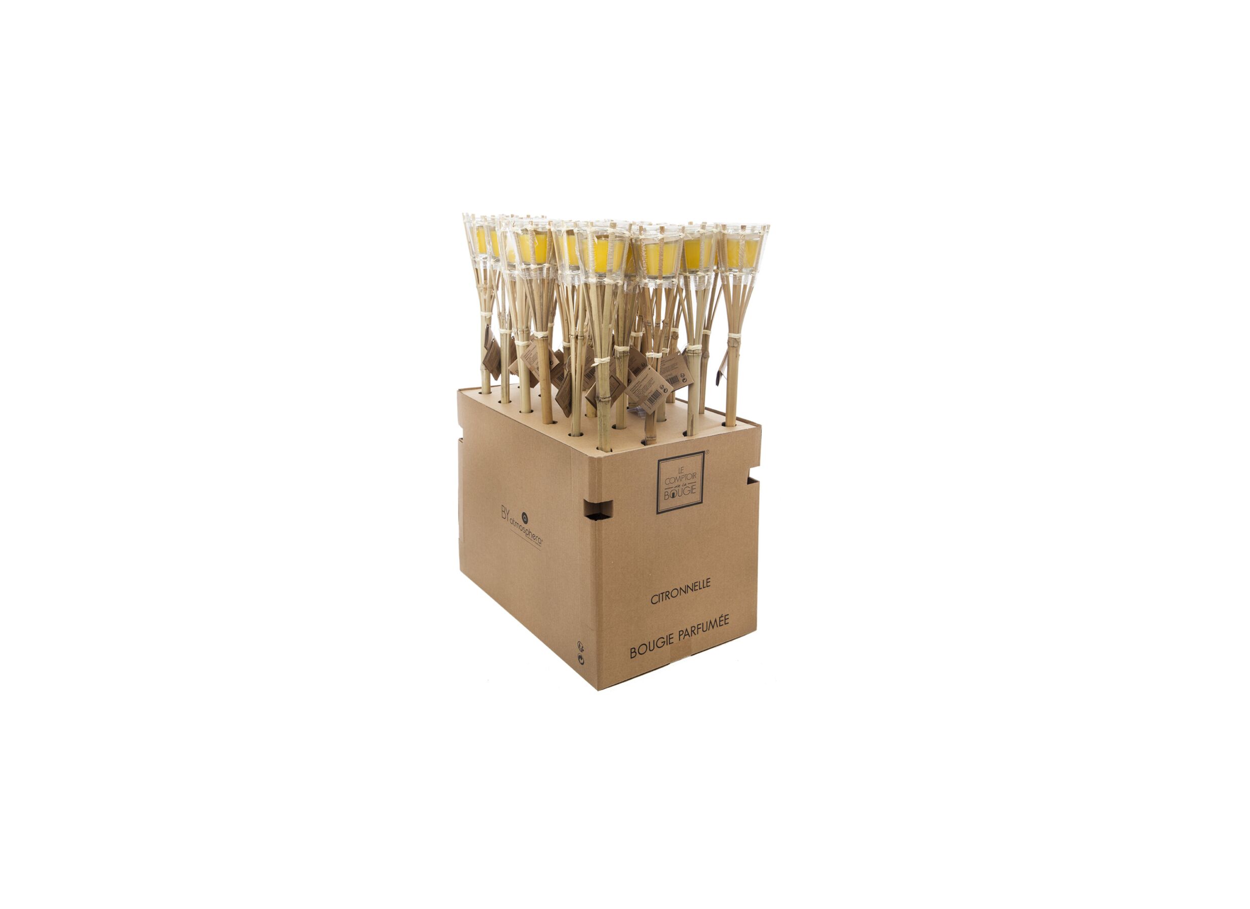 Aperçu - Bougie extérieur Torche en bambou avec bougie à la citronnelle