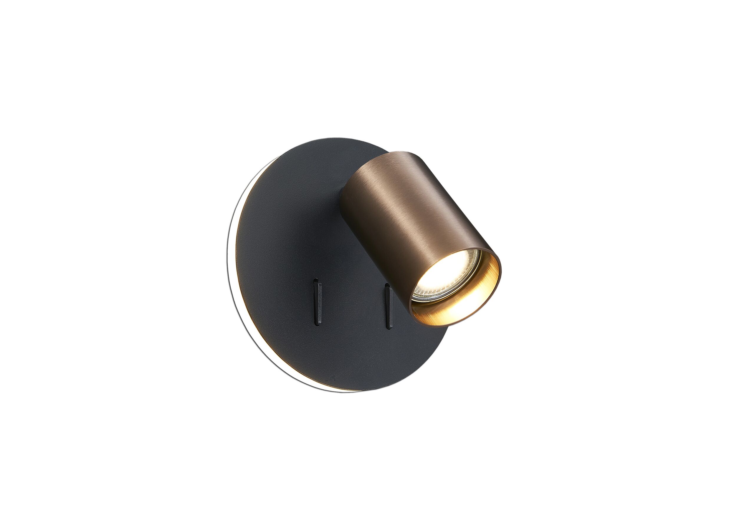 Wandlamp geborsteld brons 5 - Wandlamp geborsteld brons 5,5W GU10