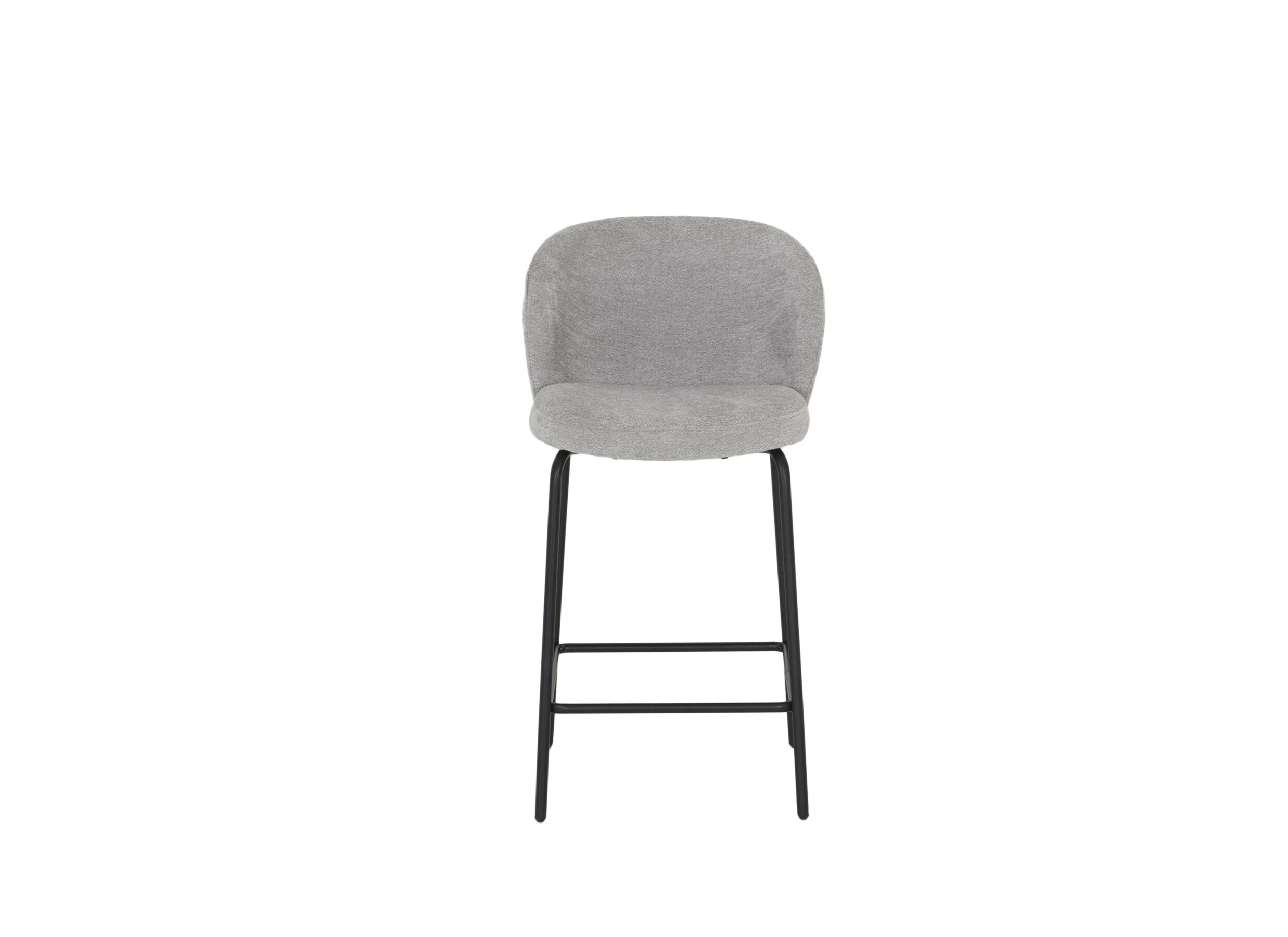 Overzichtsfoto - Barstoel Shell ZH65cm - stof - grijs