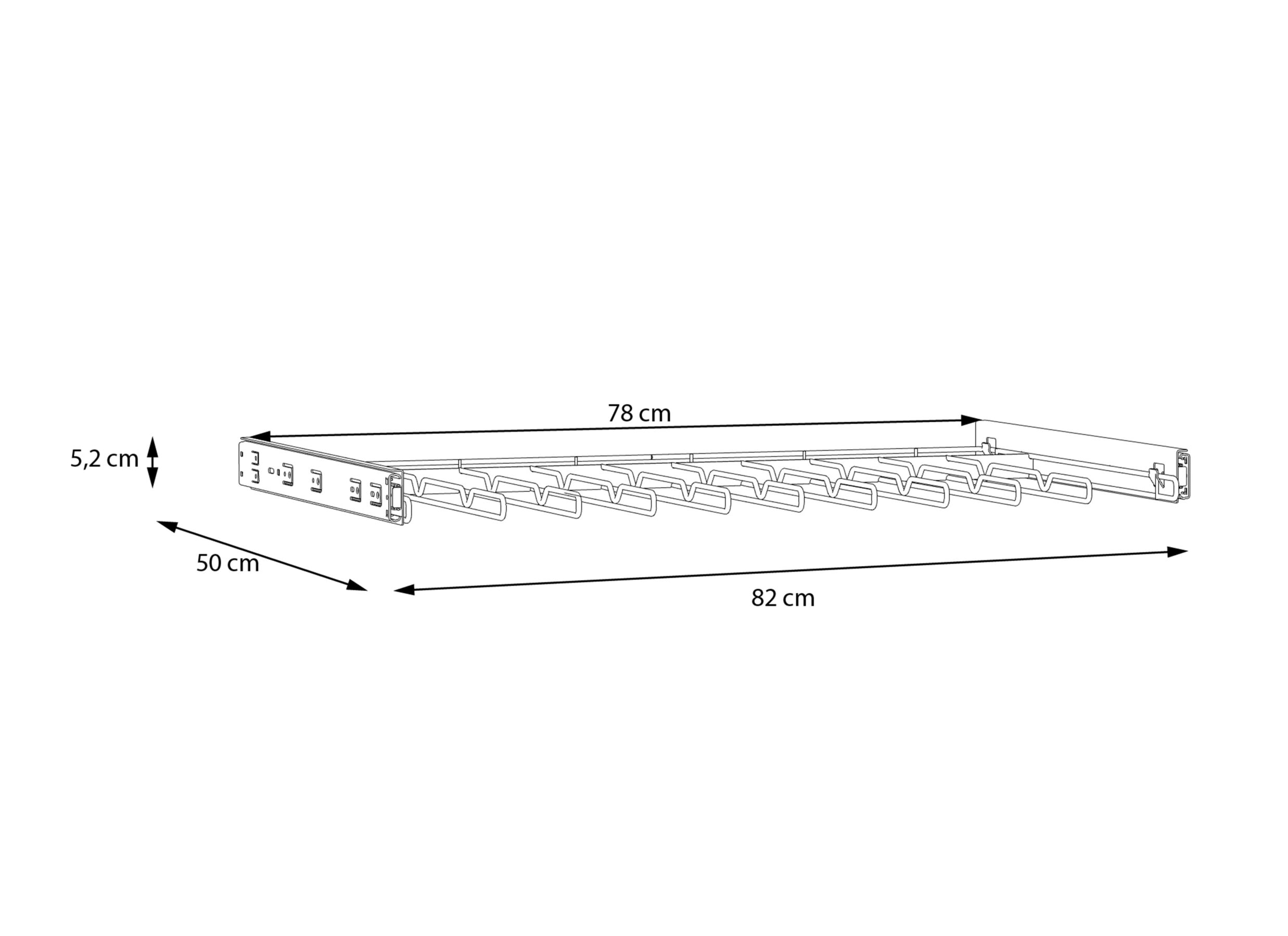 Dimensions - Porte-pantalons Schach & Mat 2 large