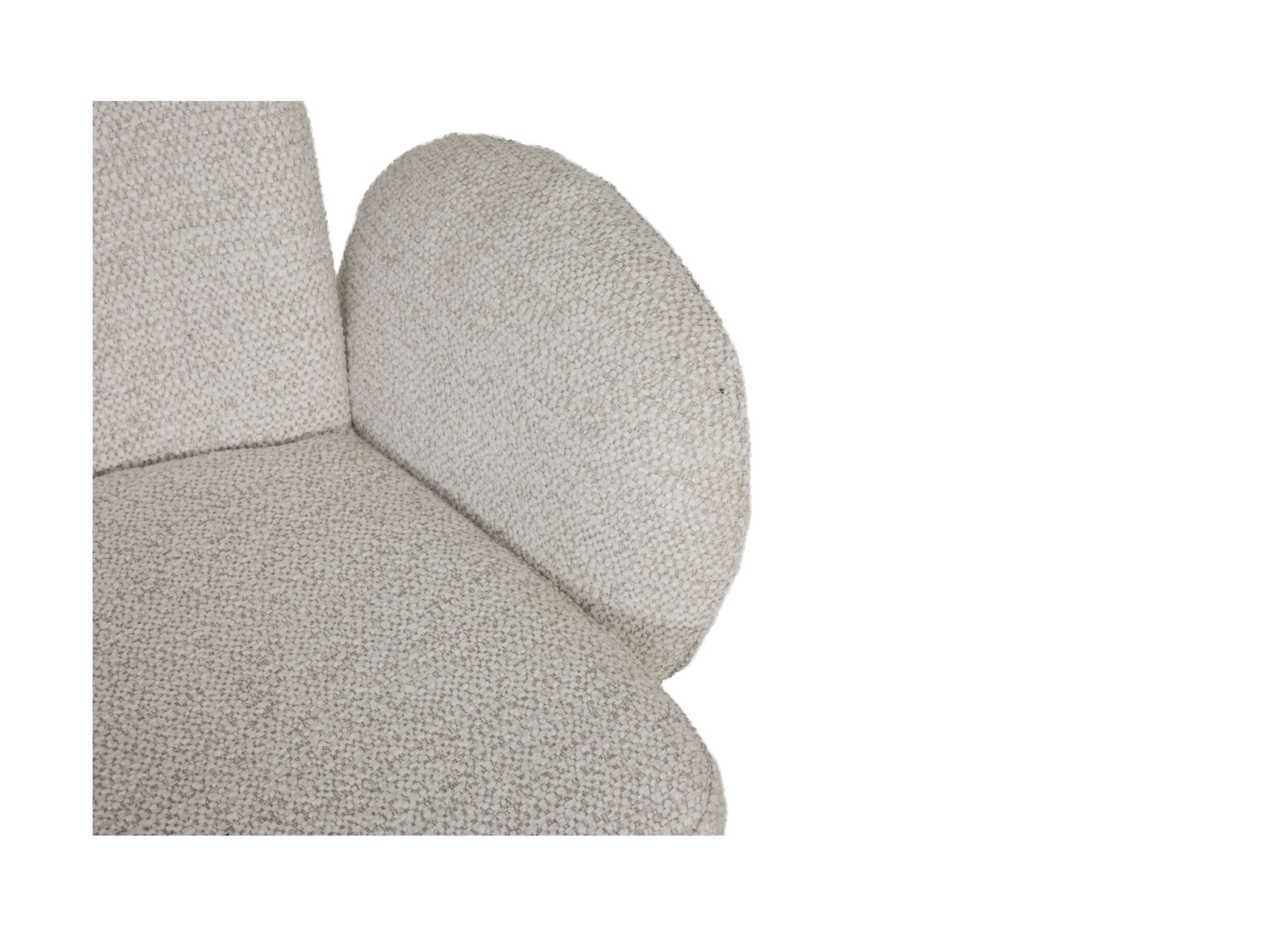 Detailfoto - Draaistoel Josea polyestervezel - beige