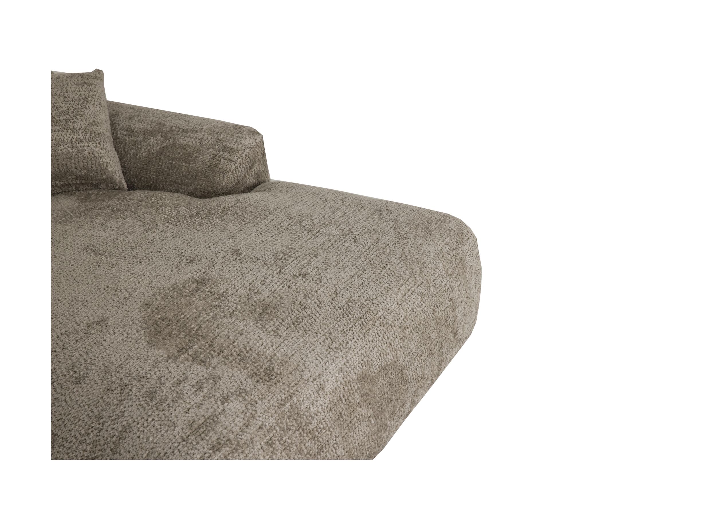 Detailfoto - Hoeksalon Massa 354x168cm - stof - taupe