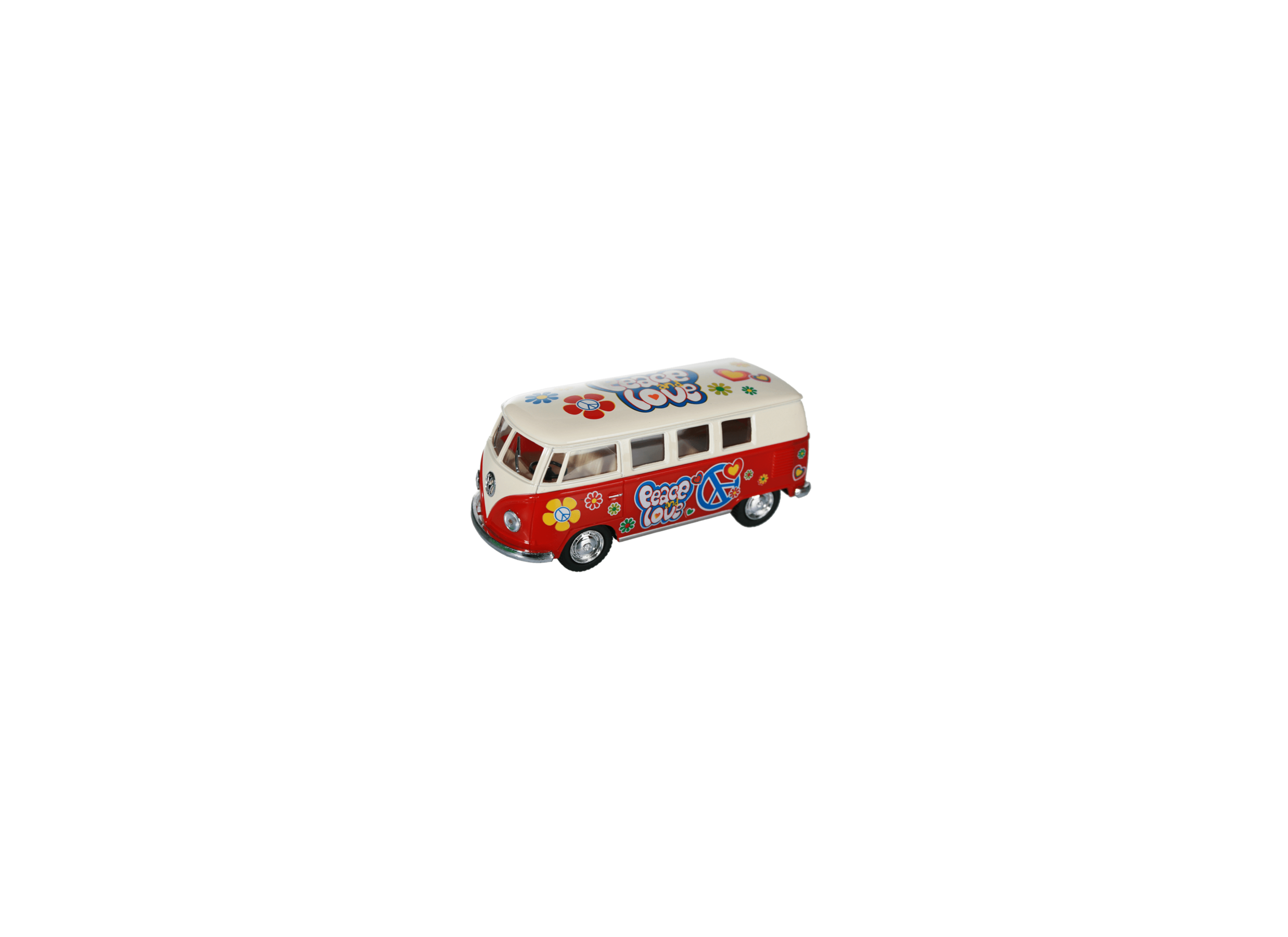 Detail - Car Model 1962 VW Bus Peace & Love