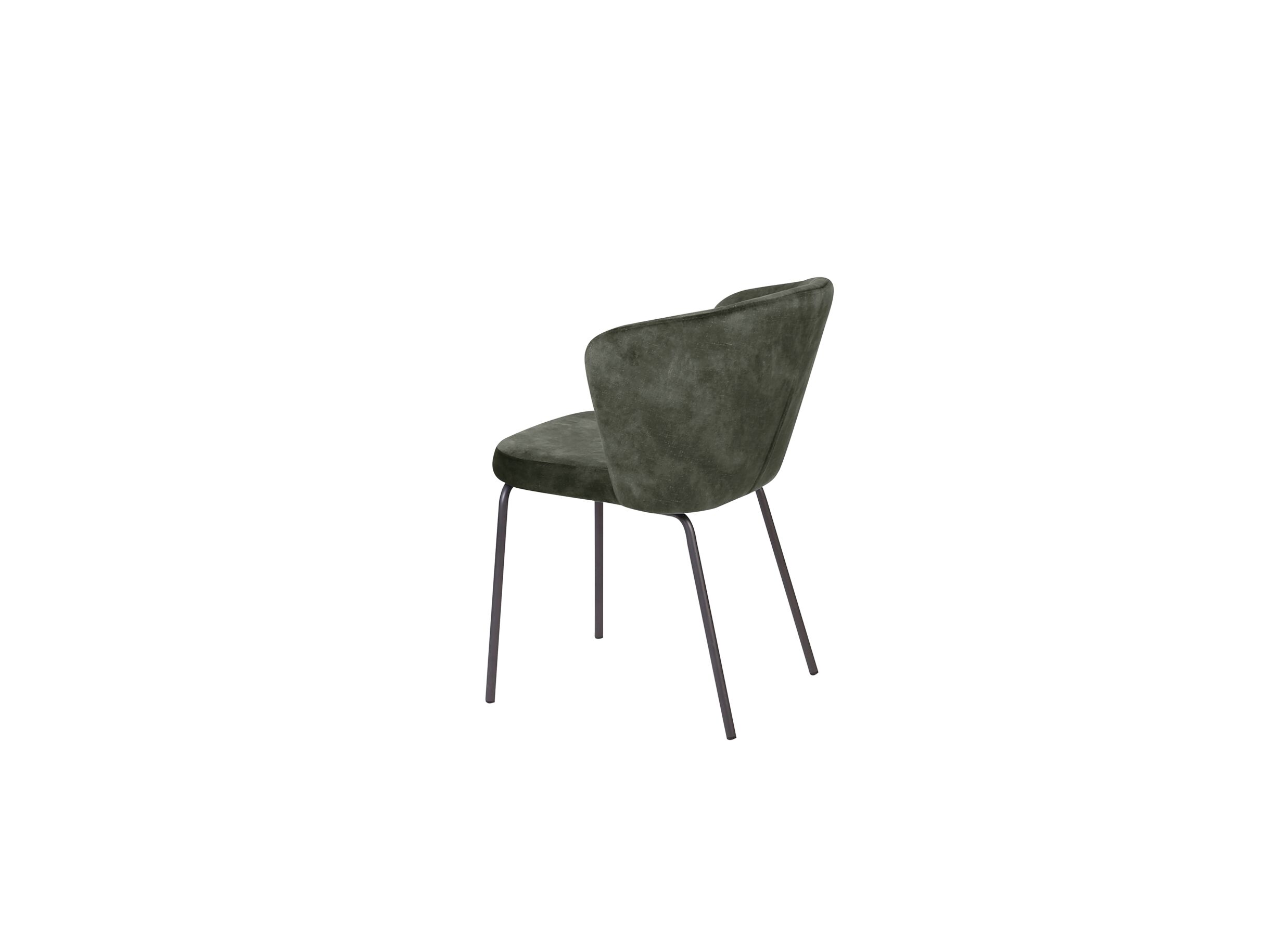 Detail - Chaise Darry 62x58x81cm - velours - vert