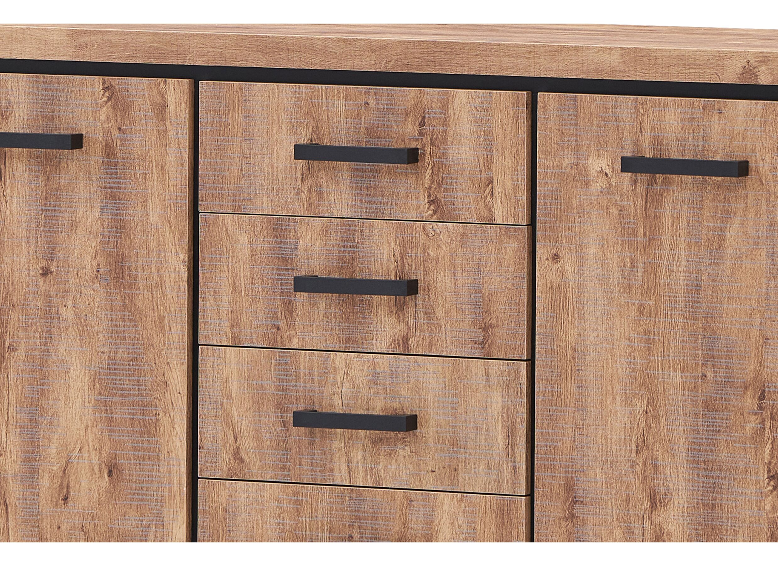 Buffet Estrella 225cm - film décoratif - industrial oak
