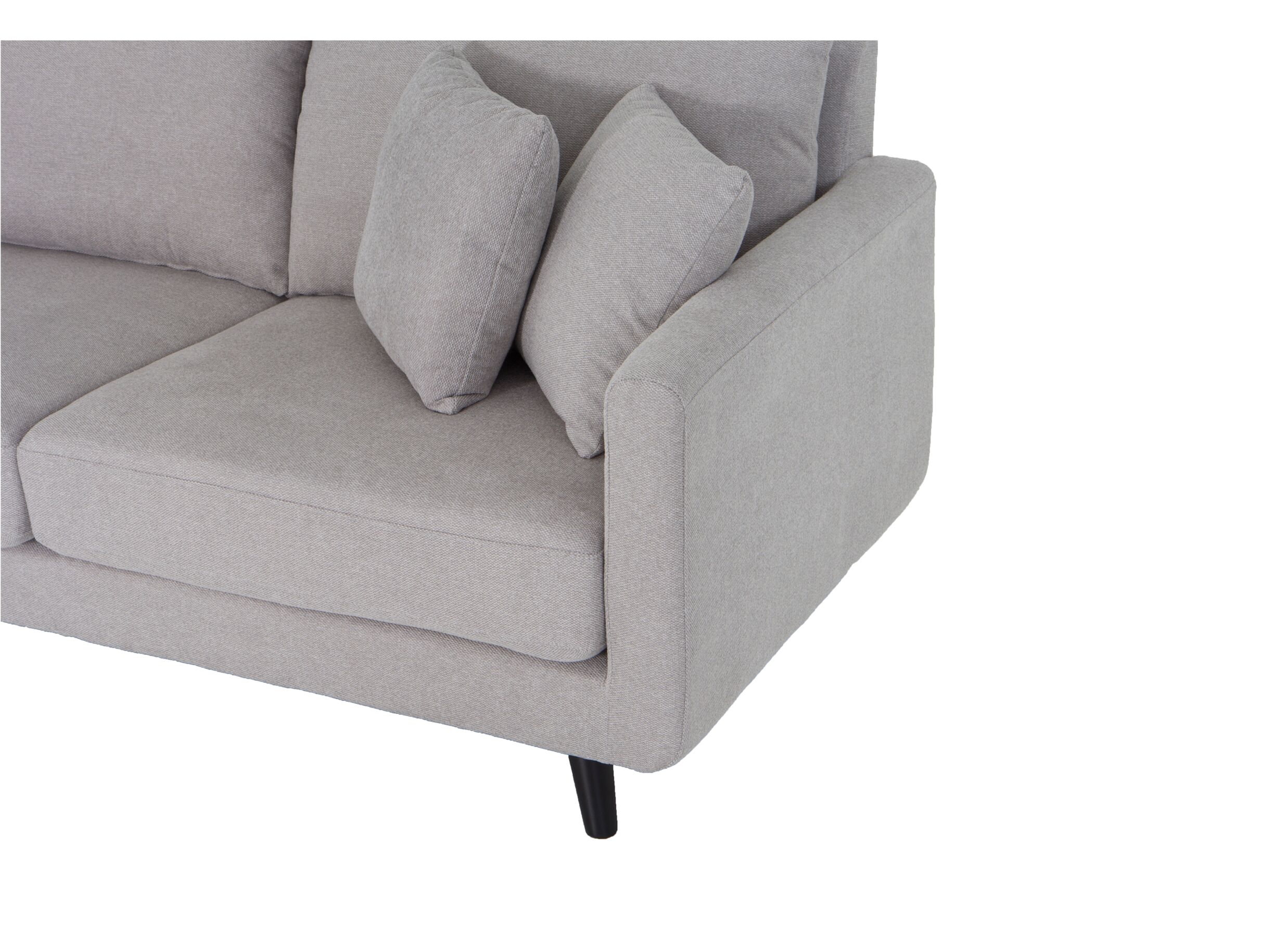 Hoeksalon Pretorio 264x167cm - stof - grijs