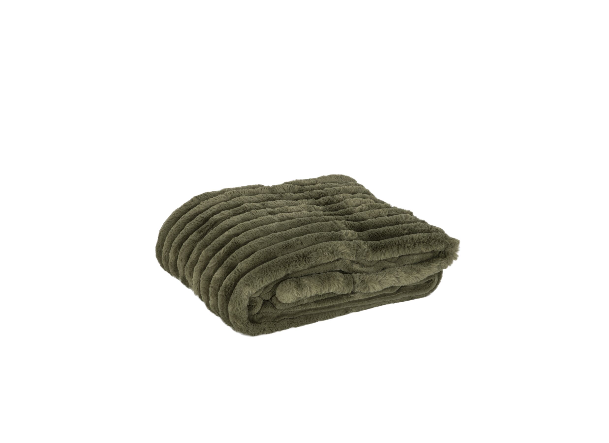 Plaid Gabriella 150x200cm - imitatie konijnenvacht - groen - Plaid Gabriella 150x200cm - imitation fourrure de lapin - vert
