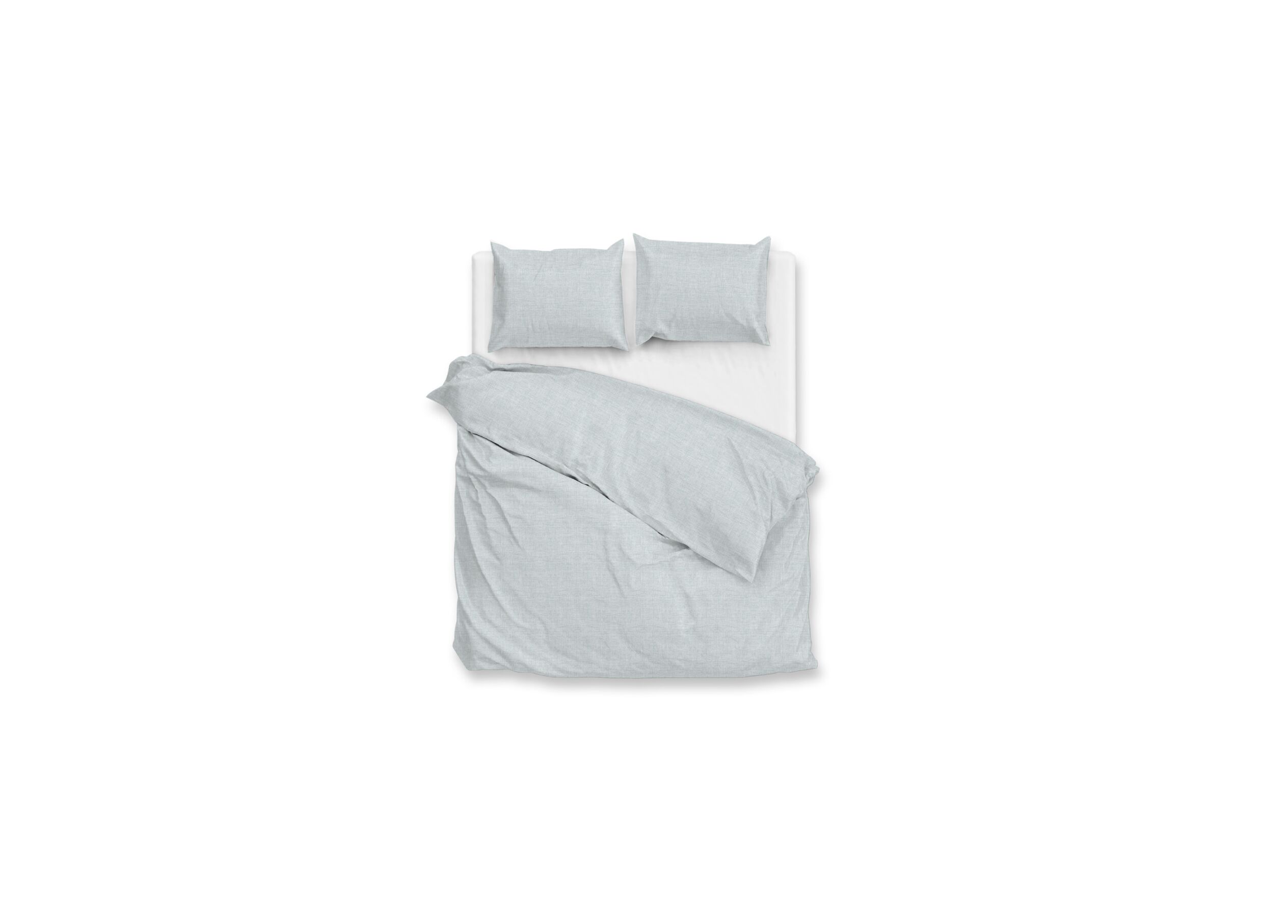 Dekbedovertrek Di Lino 260x240cm - flanel - munt groen - Housse de couette Di Lino 260x240cm - flanelle - menthe vert