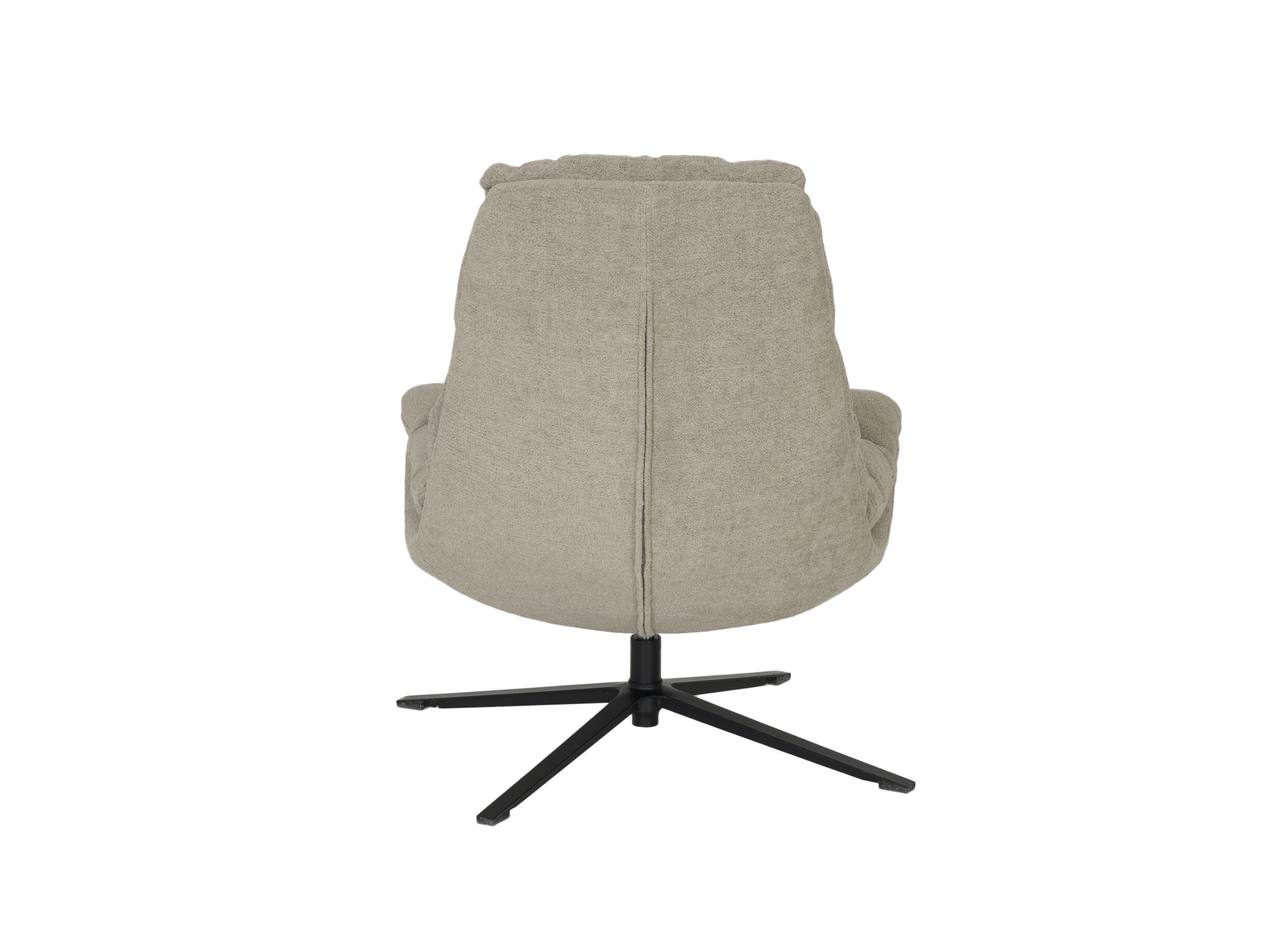 Fauteuil pivotant Pole Pole 82x92x100cm - tissu - beige