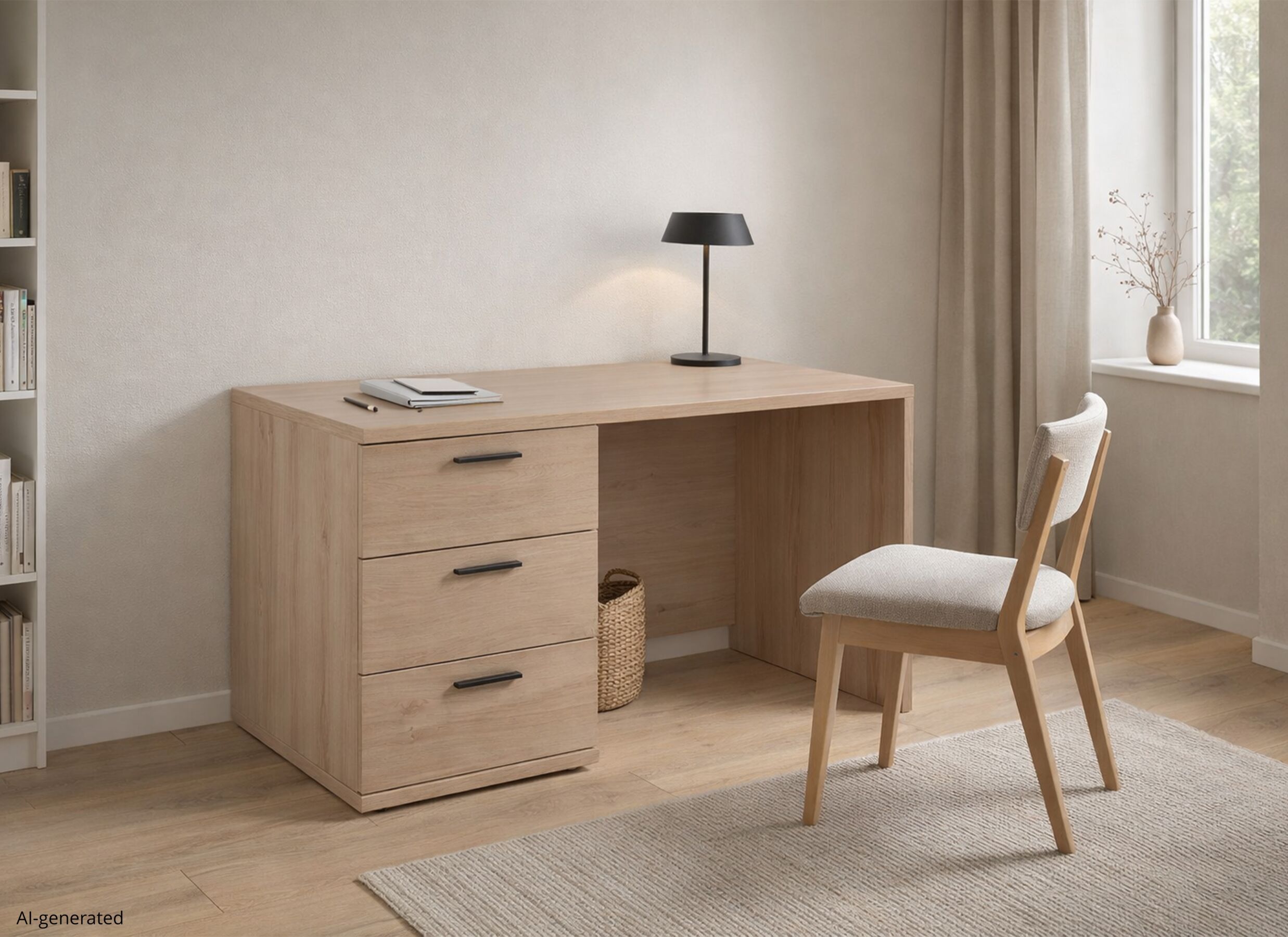 AI Generated - Bureau Hanna 136x66cm - decor - zomer eik
