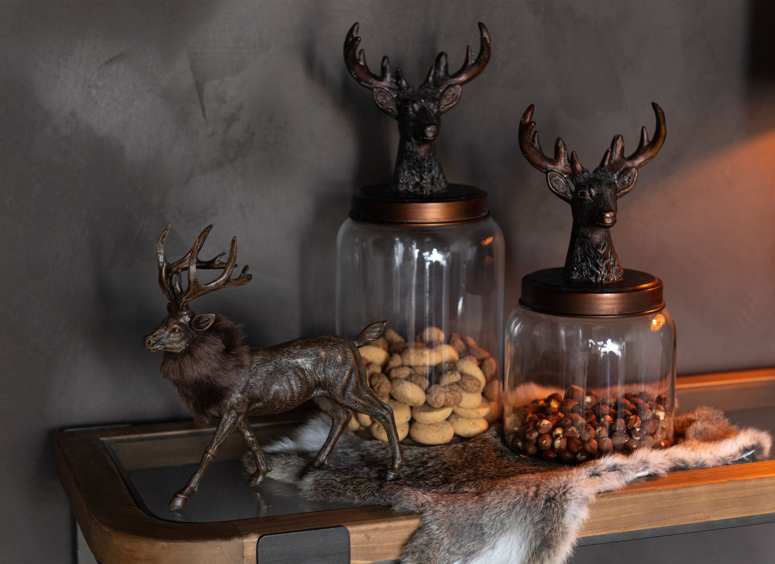 Foto ambiance - Décoration automne Cerf 39x18x39cm