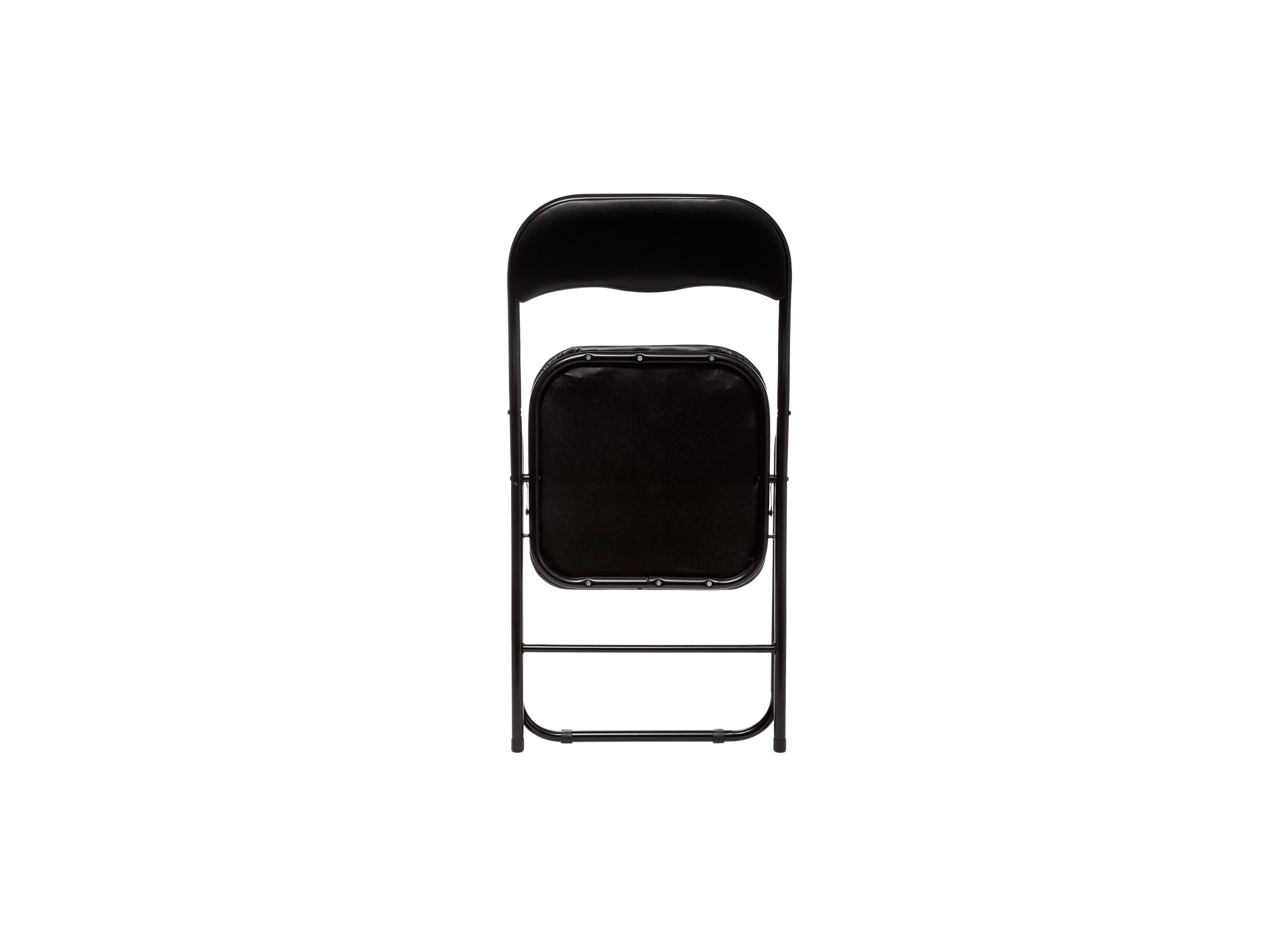 Chaise pliante ZH43cm - métal & PVC - noir
