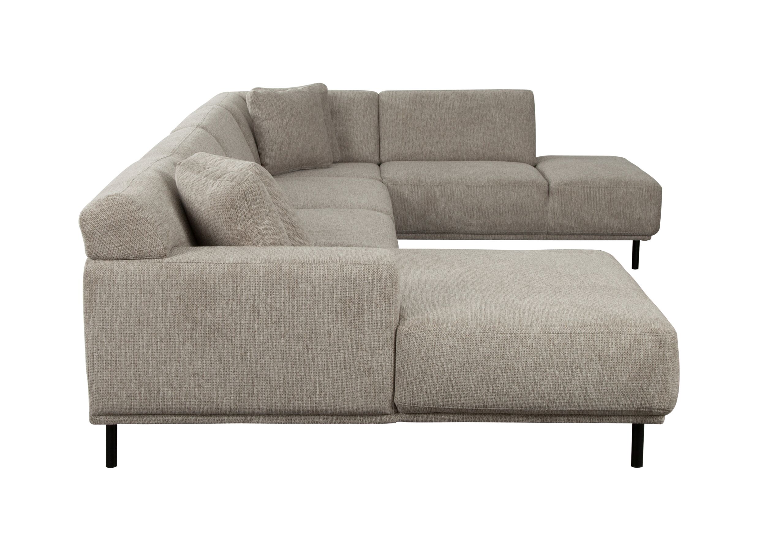 Overzichtsfoto - Hoeksalon Kent 390x230cm - stof - grijs