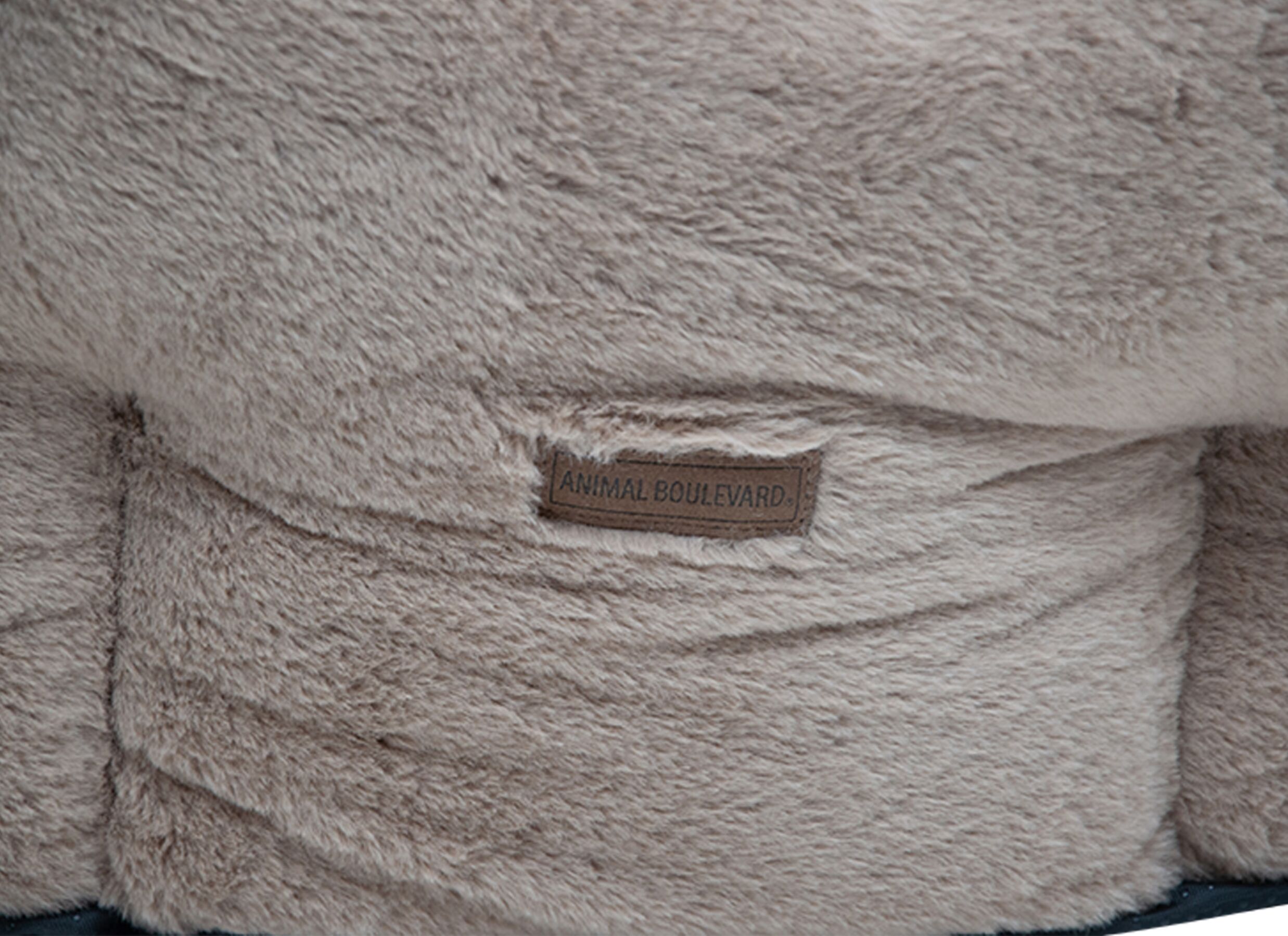 Detailfoto - Hondenmand Champs Elysees M 60x60x24cm - stof - mokka