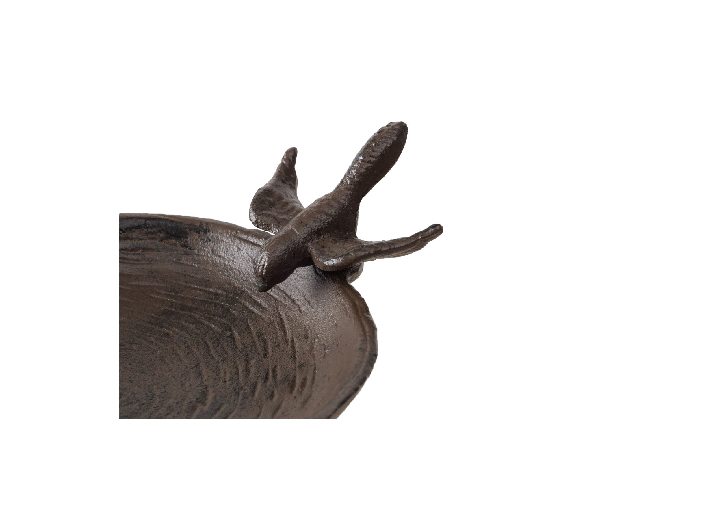 Detailfoto - Vogelbad Marilly H89cm - gietijzer - bruin
