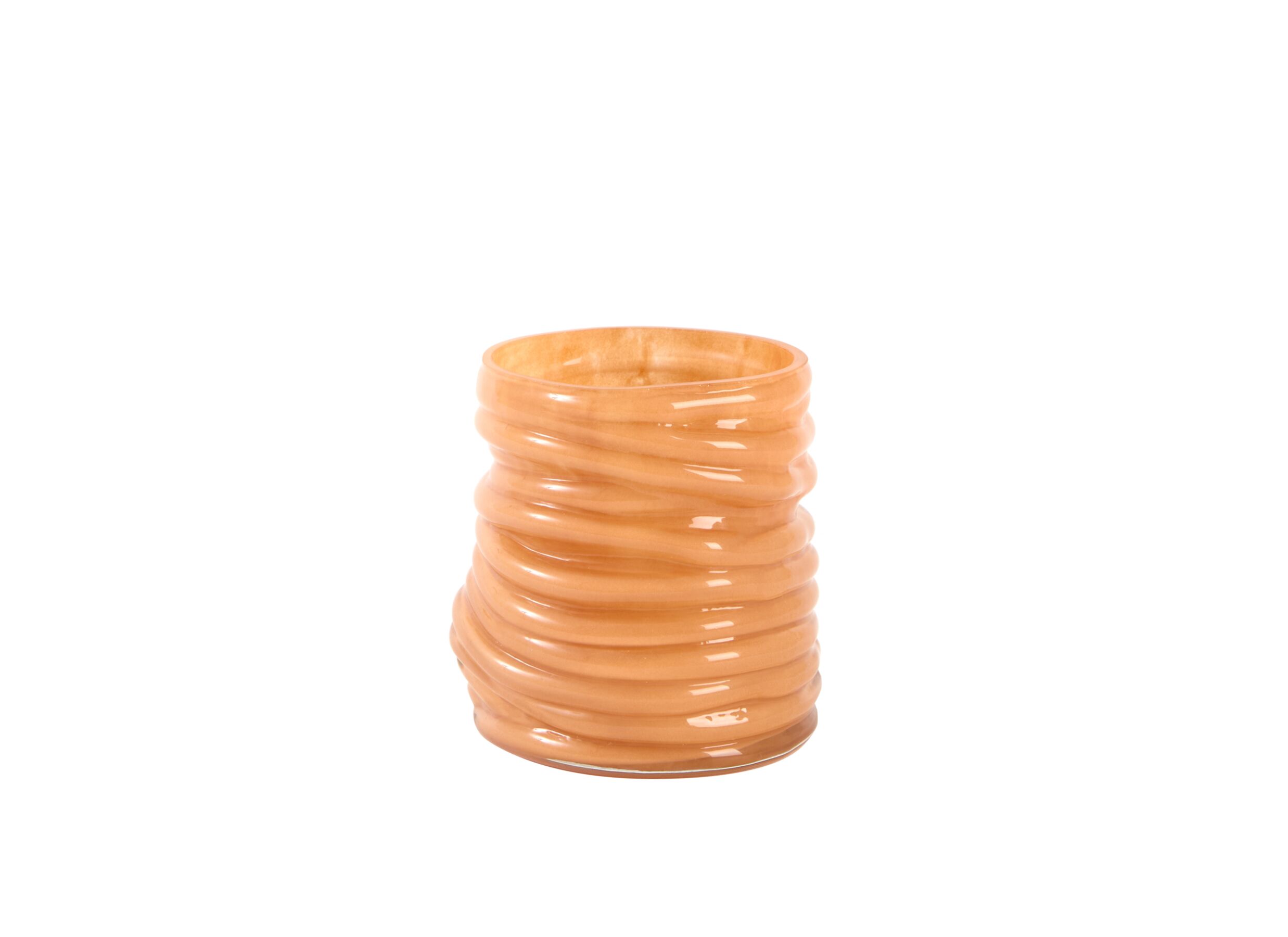 Plus Important - Photophore Milyan H10cm - verre - orange
