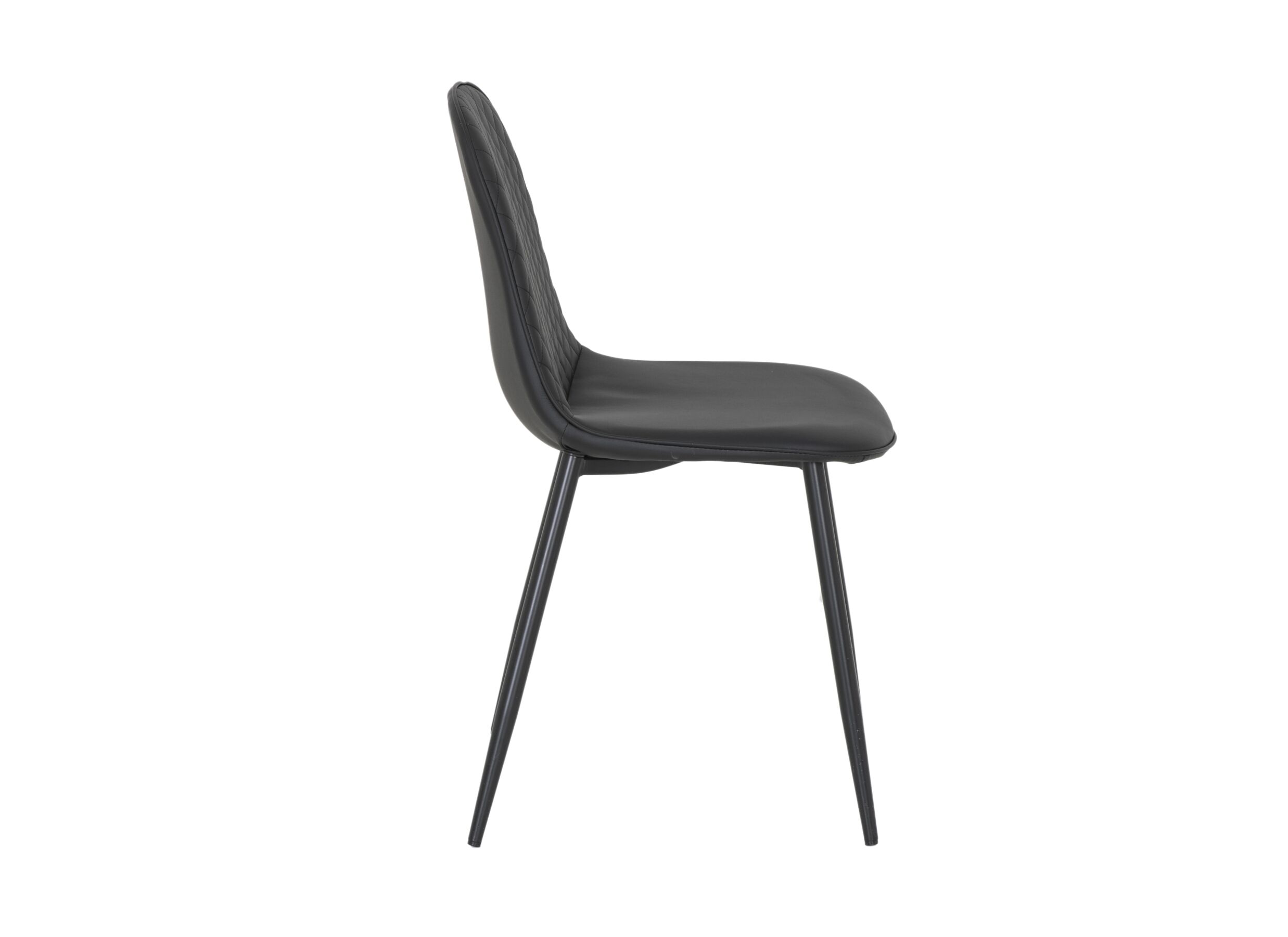 Chaise Chuck 45x42x86cm - similicuir - noir