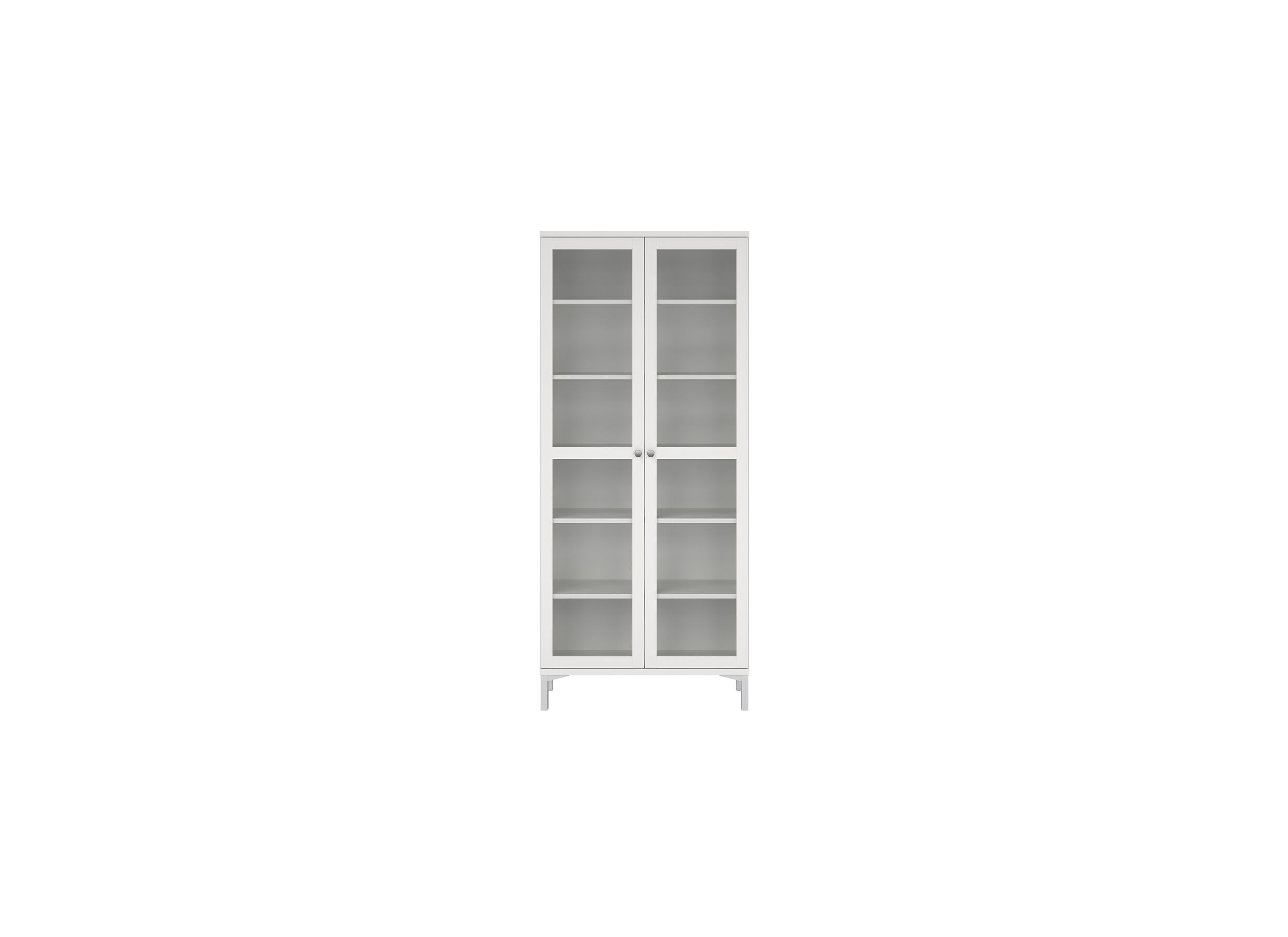 Vitrinekast Roma 89cm - decor - wit