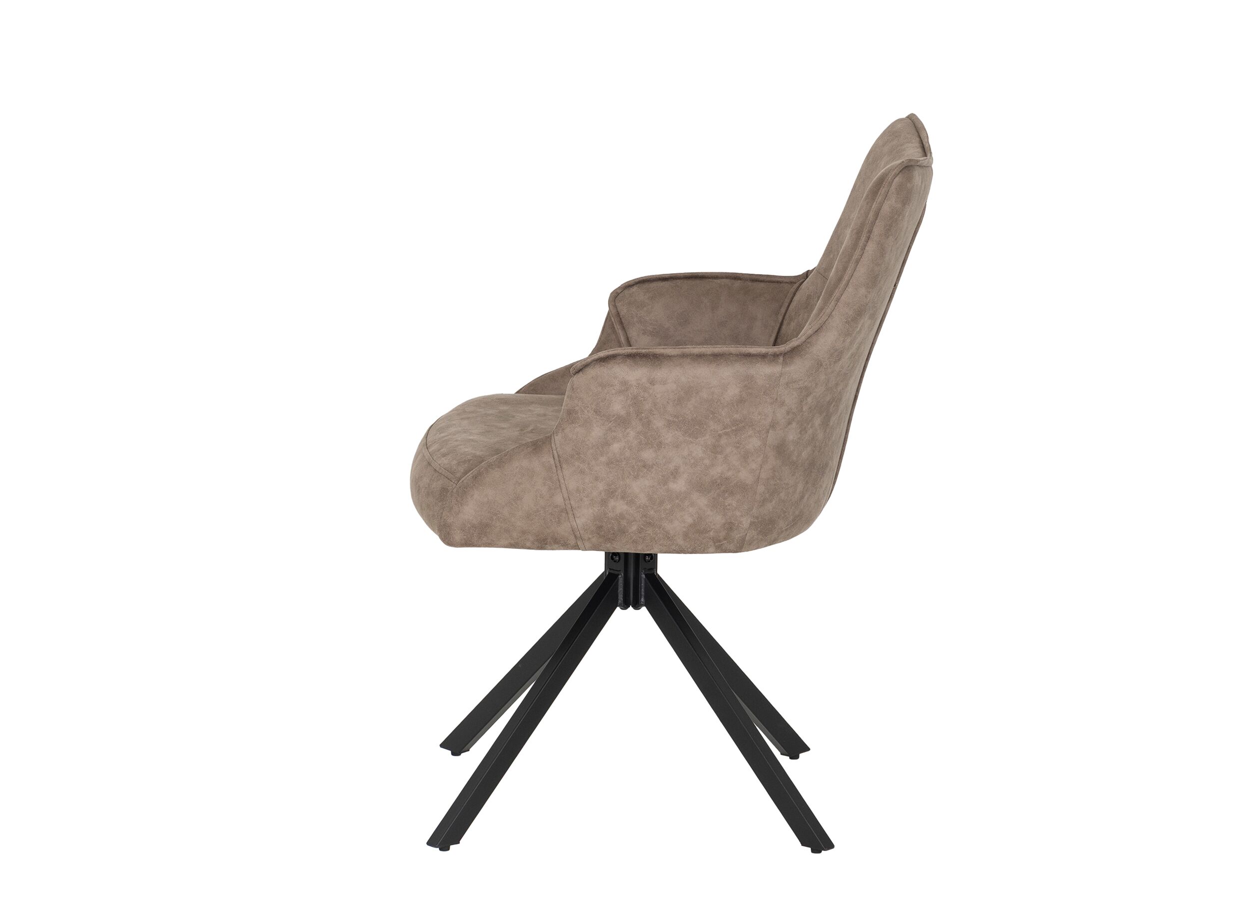 Overzichtsfoto - Draaistoel Shelley 59,5x65,5x87cm - stof - grijs