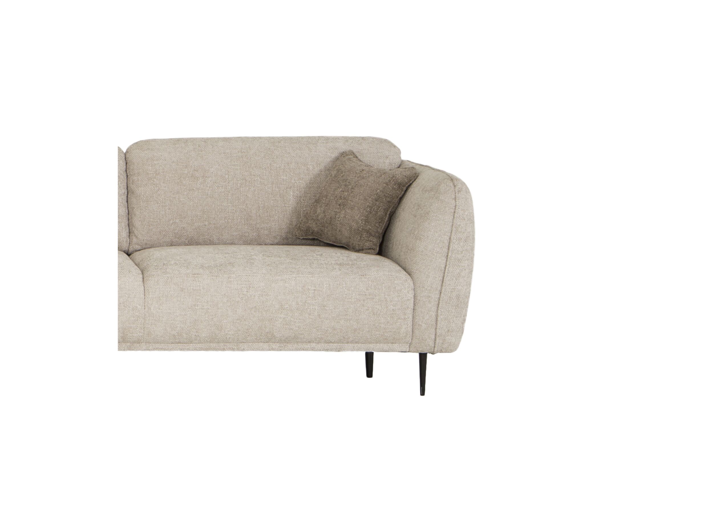Canapé d'angle Kelmis 323x178cm - tissu - beige