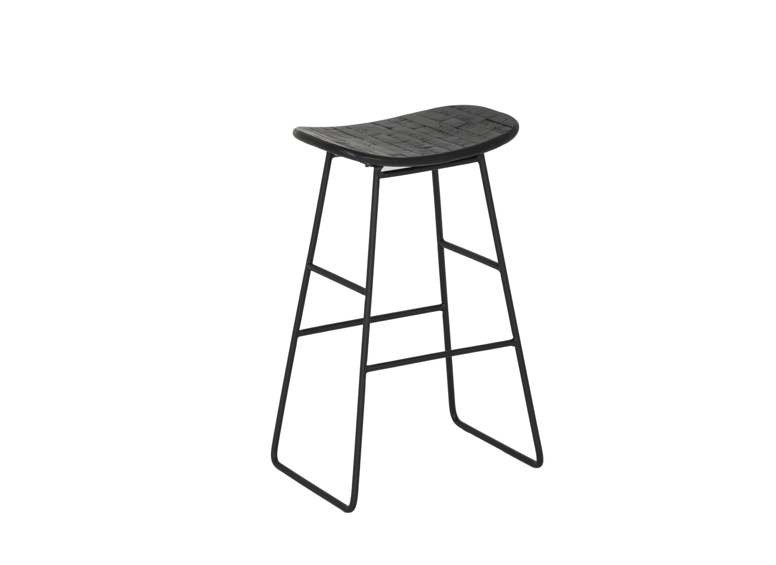 Barkruk Levi ZH65cm - hout - zwart