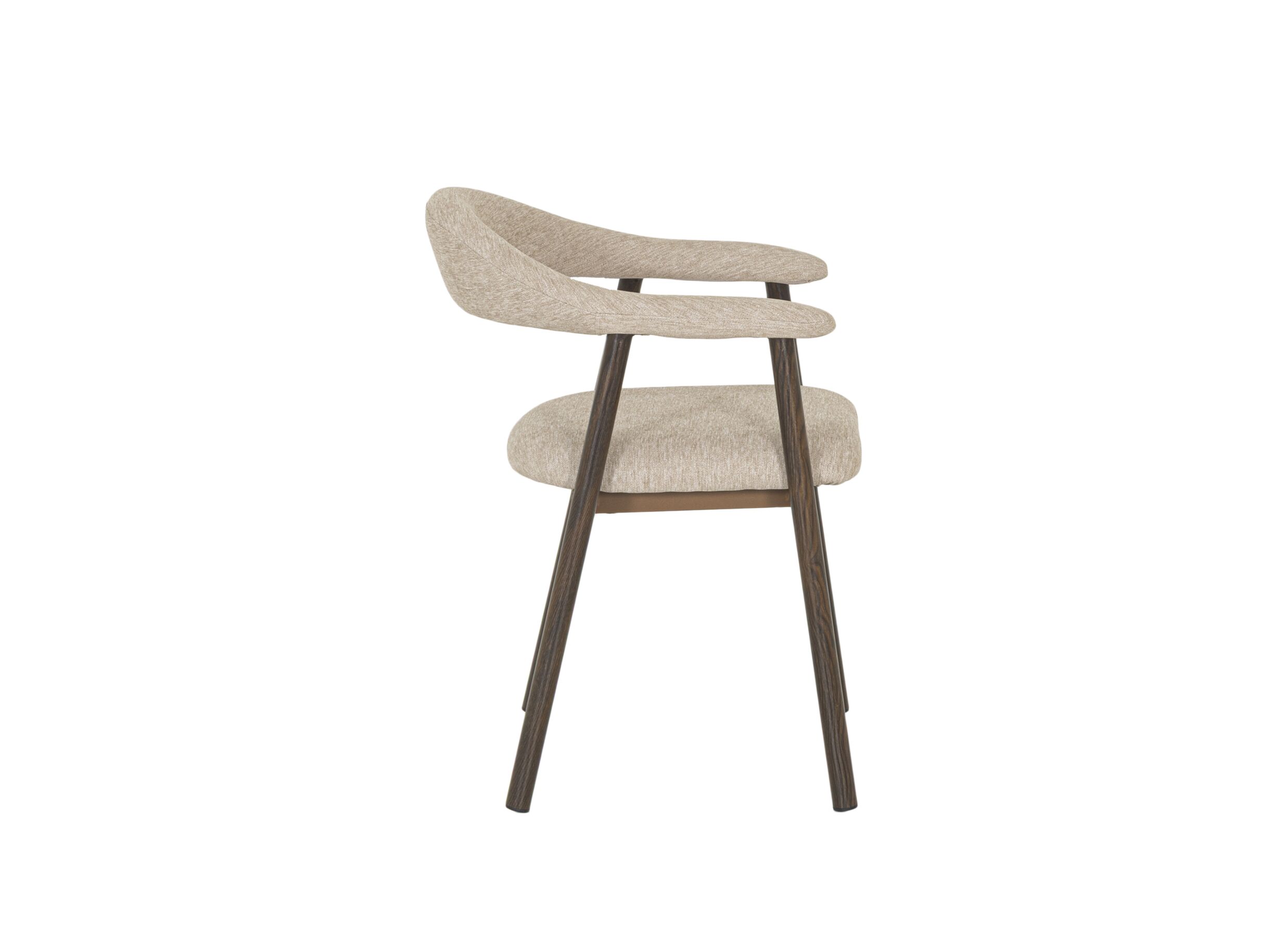 Aperçu - Chaise Aisa 55x56x75,5cm - tissu - taupe