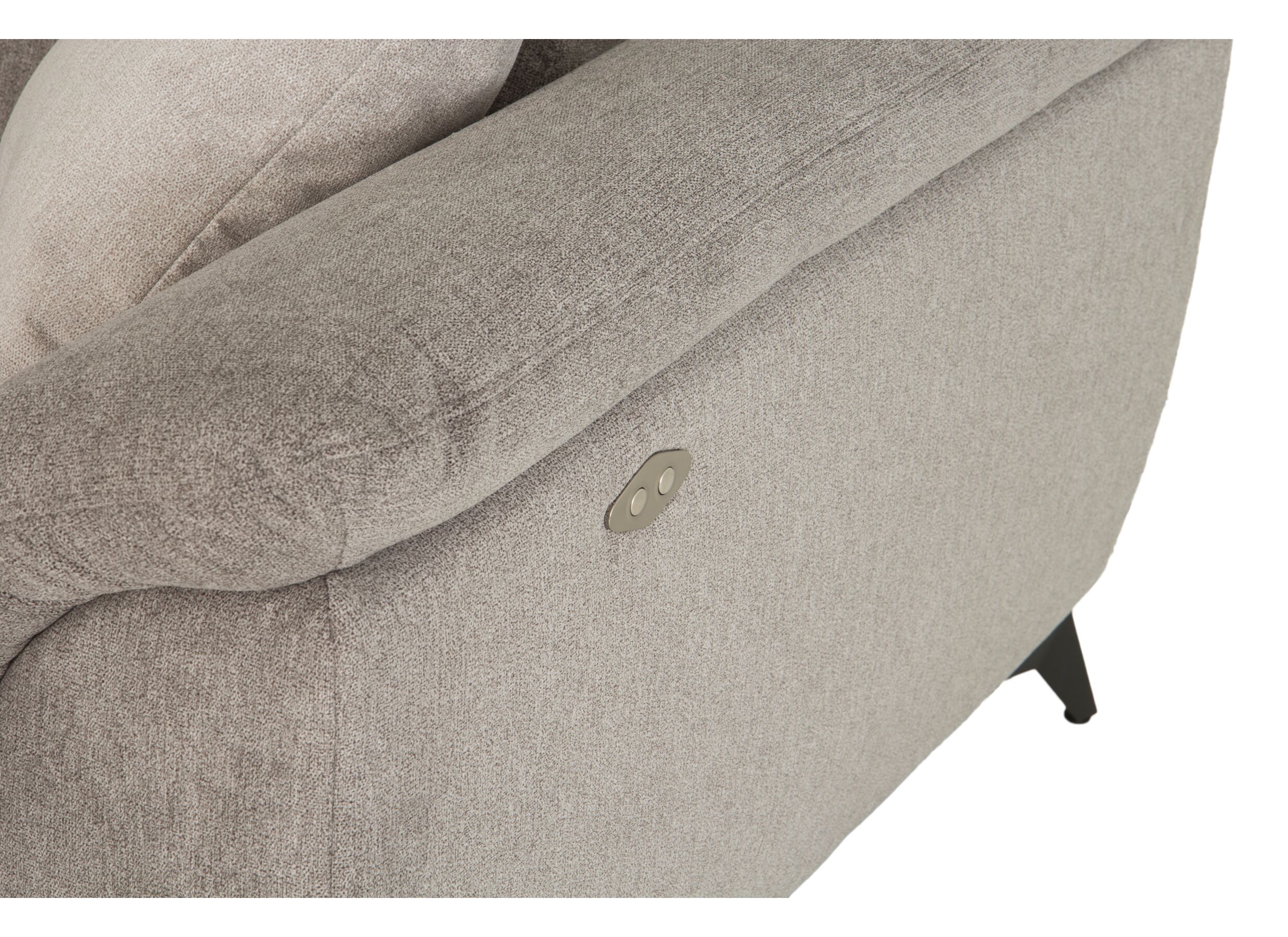 Detailfoto - Hoeksalon Boca 284x234cm - stof - grijs beige met relax