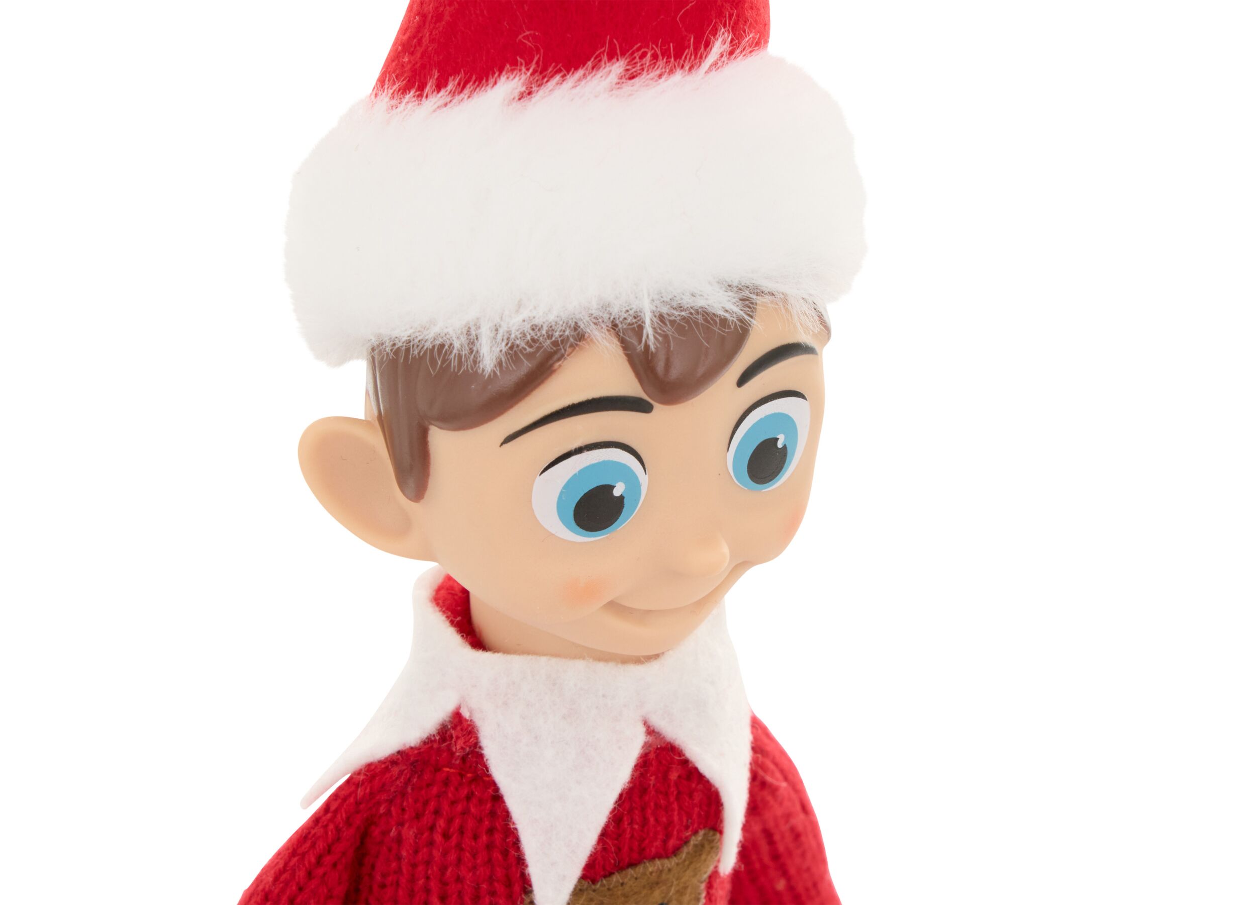 Detailfoto - Kerstdecoratie Popje Elf 40cm - stof - multicolor