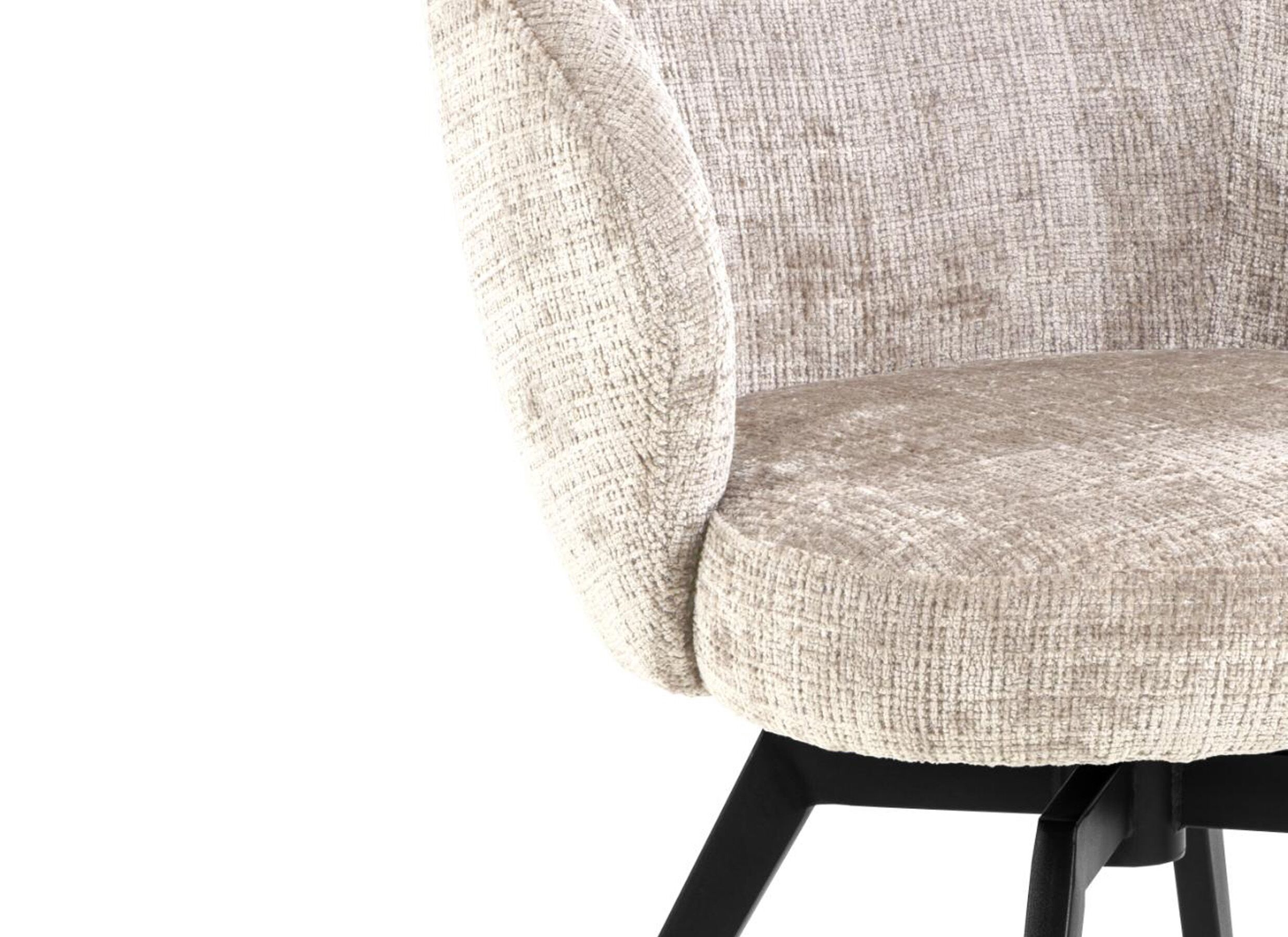 Detail - Chaise pivotante tissu - beige
