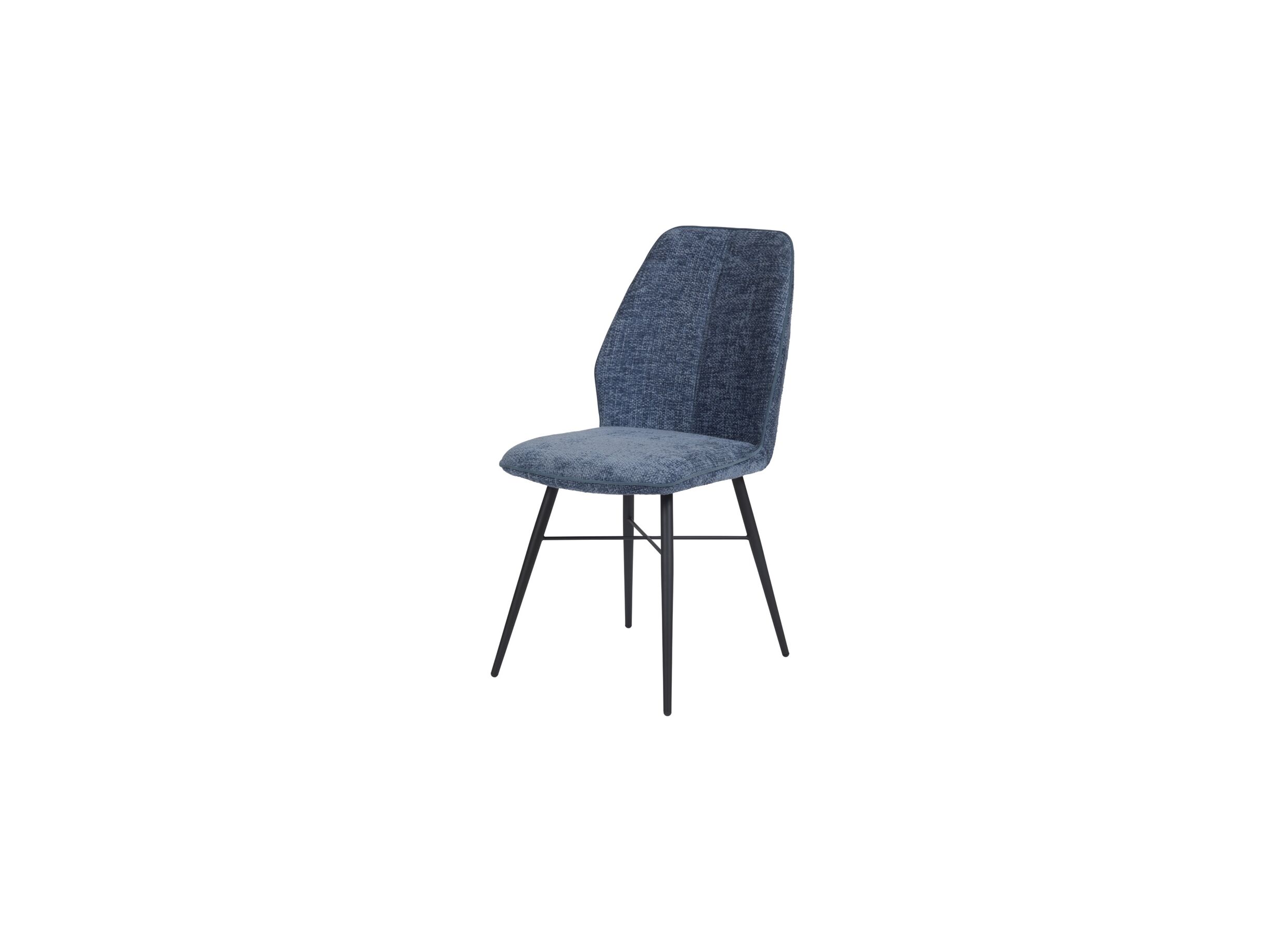Stoel 45x50x91cm - stof - blauw