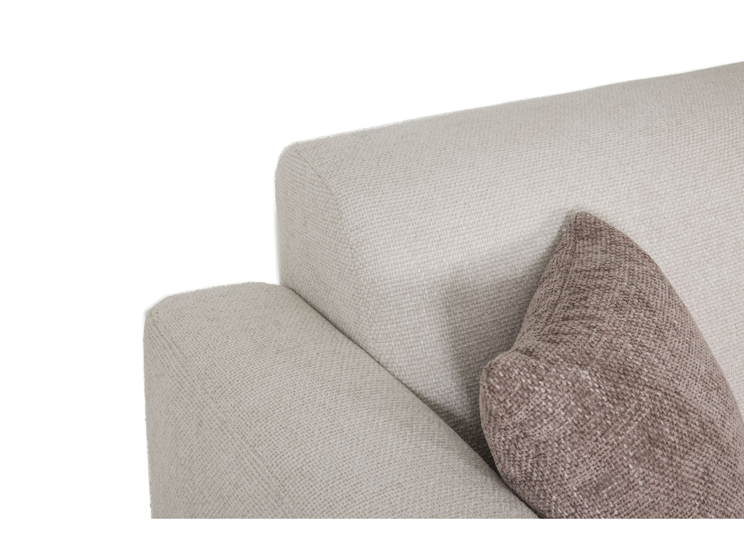 Hoeksalon Liva 325x161cm - stof - wit