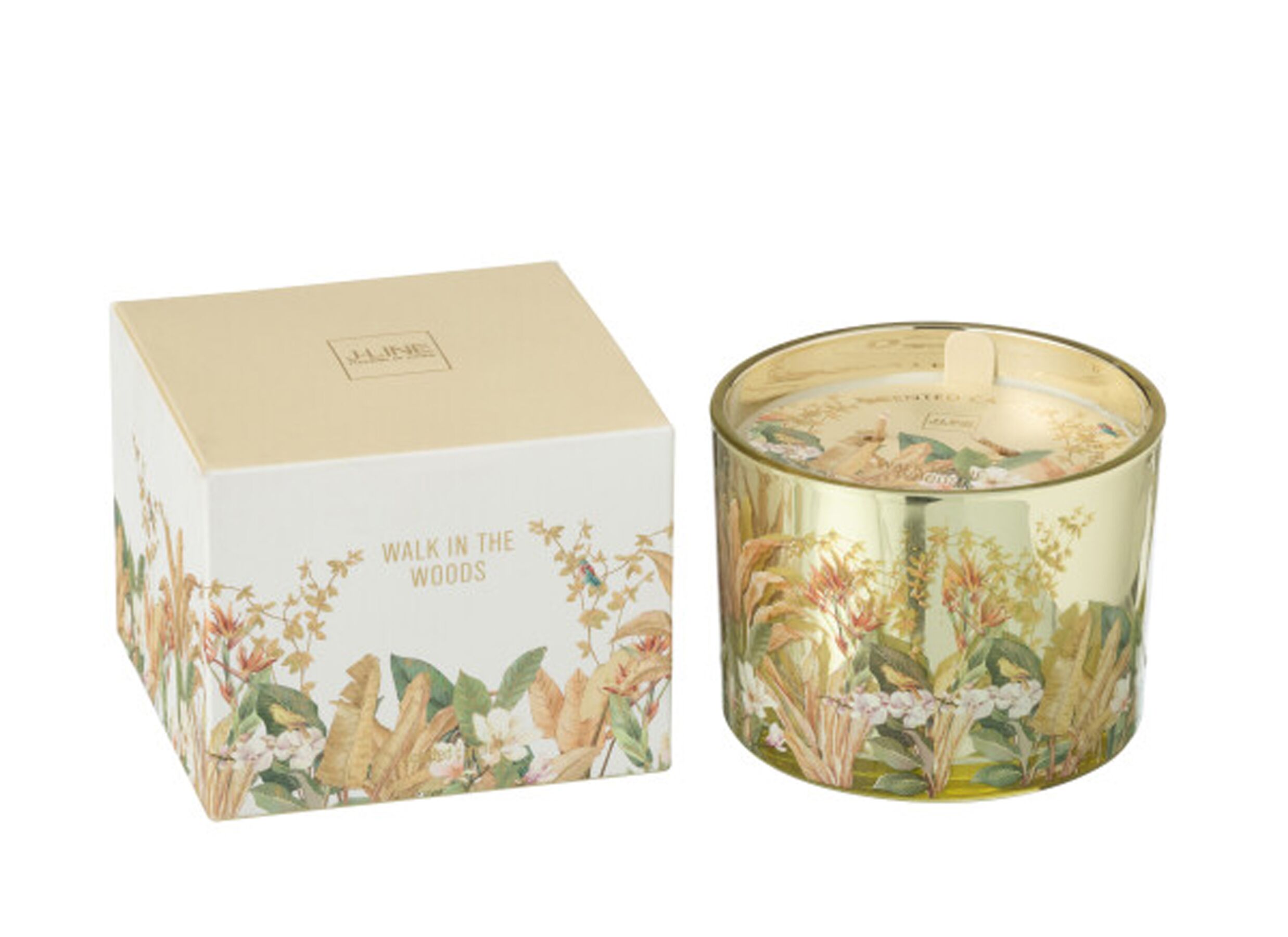 Geurkaars Walk In The Woods H8 - Bougie parfumée Walk In The Woods H8,5cm - verre & paraffine - multicolore