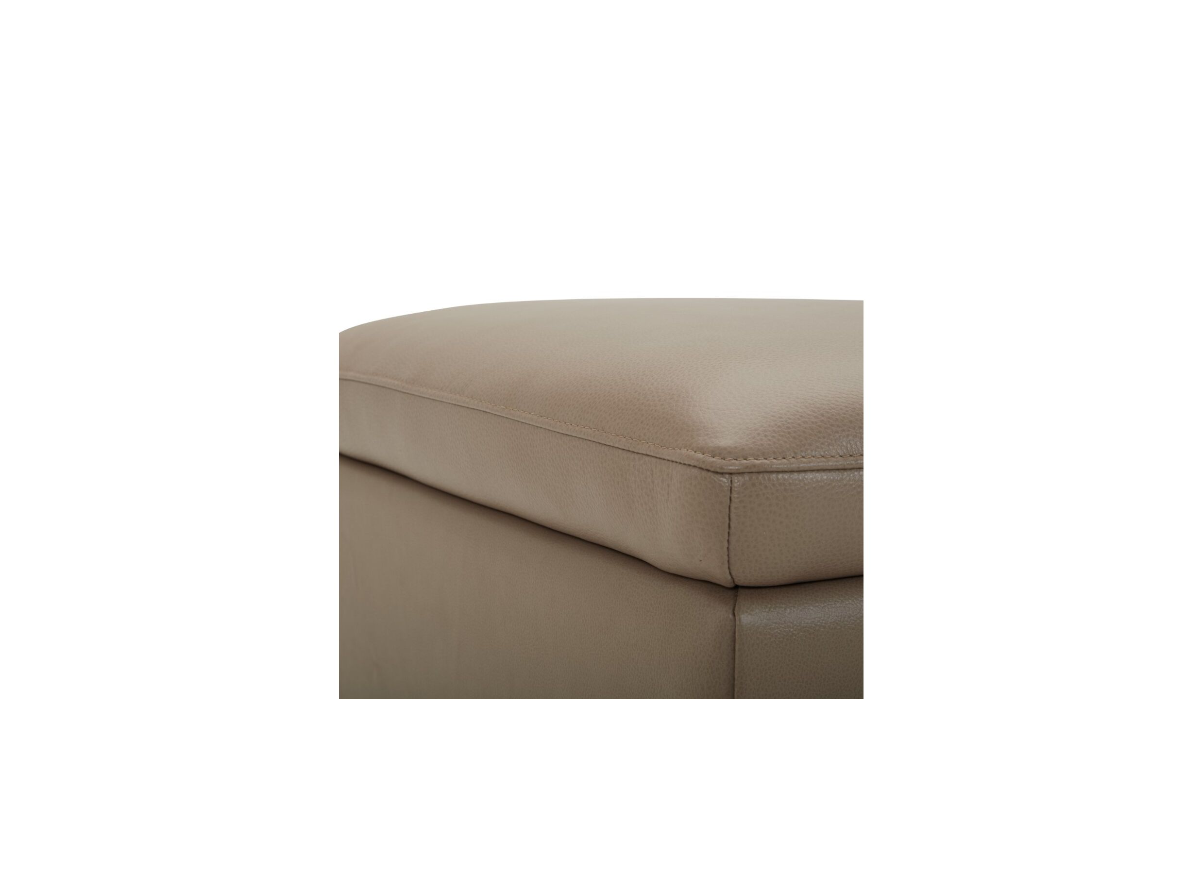 Pouf Back 102x71cm cuir camel avec rangement