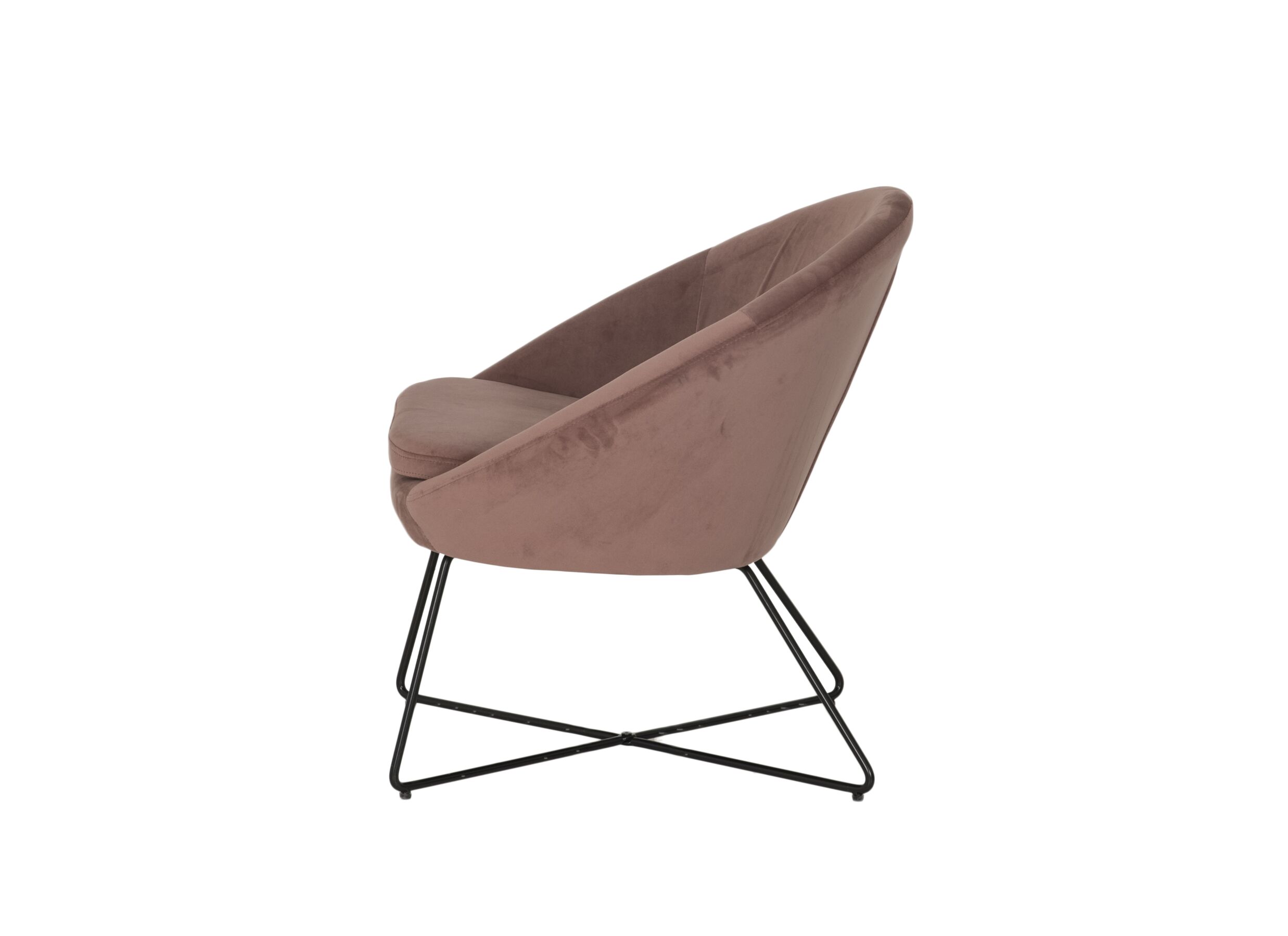 Aperçu - Fauteuil Juice 70x69x73,50cm - velours - vieux rose
